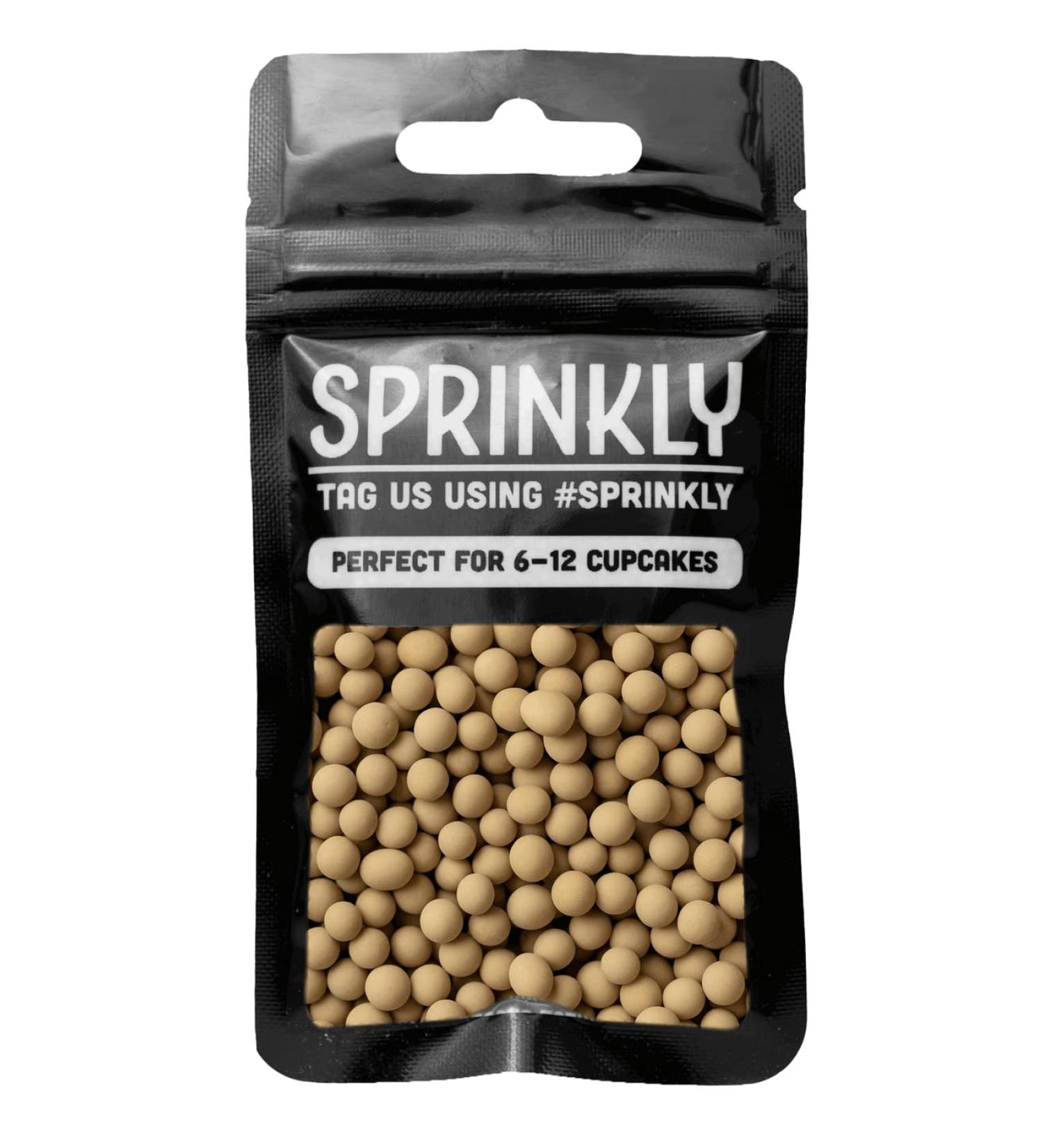 SPRINKLY - Matt Chocolate Balls (Small/6mm) - Caramel - 30g 30g Sample Packet Caramel
