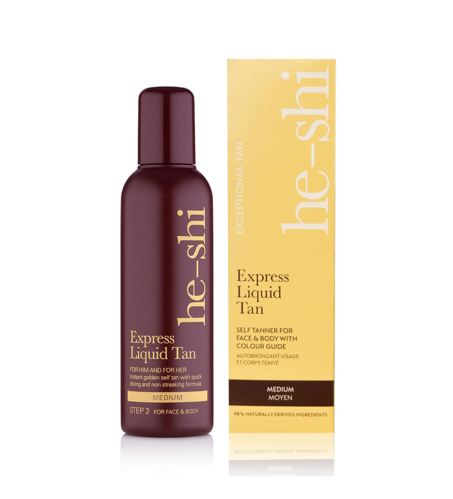 He-Shi Express Liquid Tan - Quick Dry & Streak Free Formula - 300ml (Pack of 1) - Buy Online on GoSupps.com