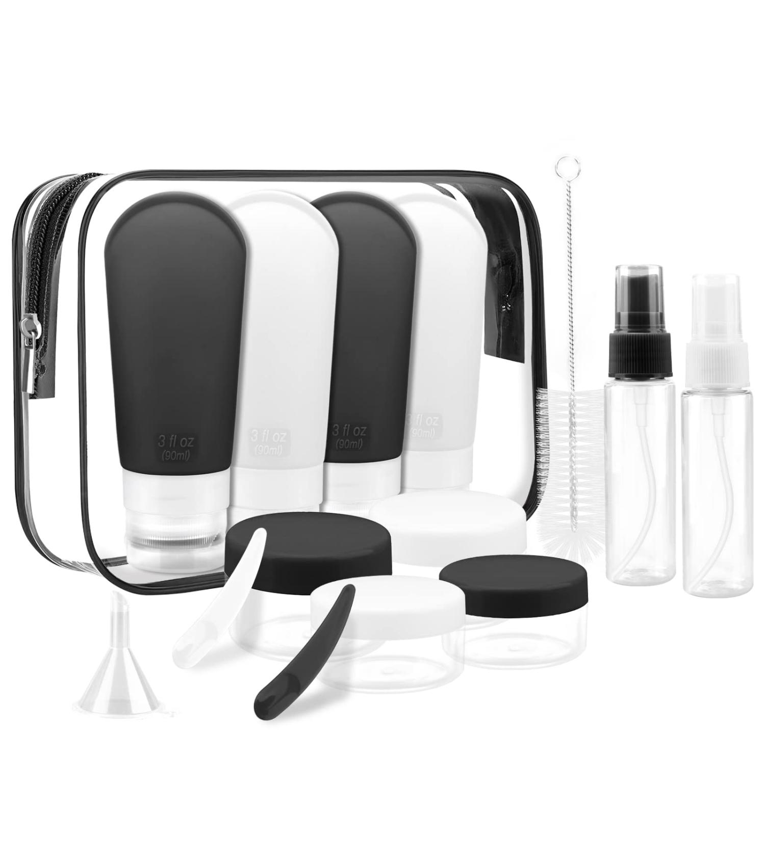 Etopgo 16-Piece Silicone Travel Bottles Set | TSA Approved Refillable Travel Size Containers for Shampoo Lotion & More - Perfect for International & Domestic Travel - Buy Online on GoSupps.com