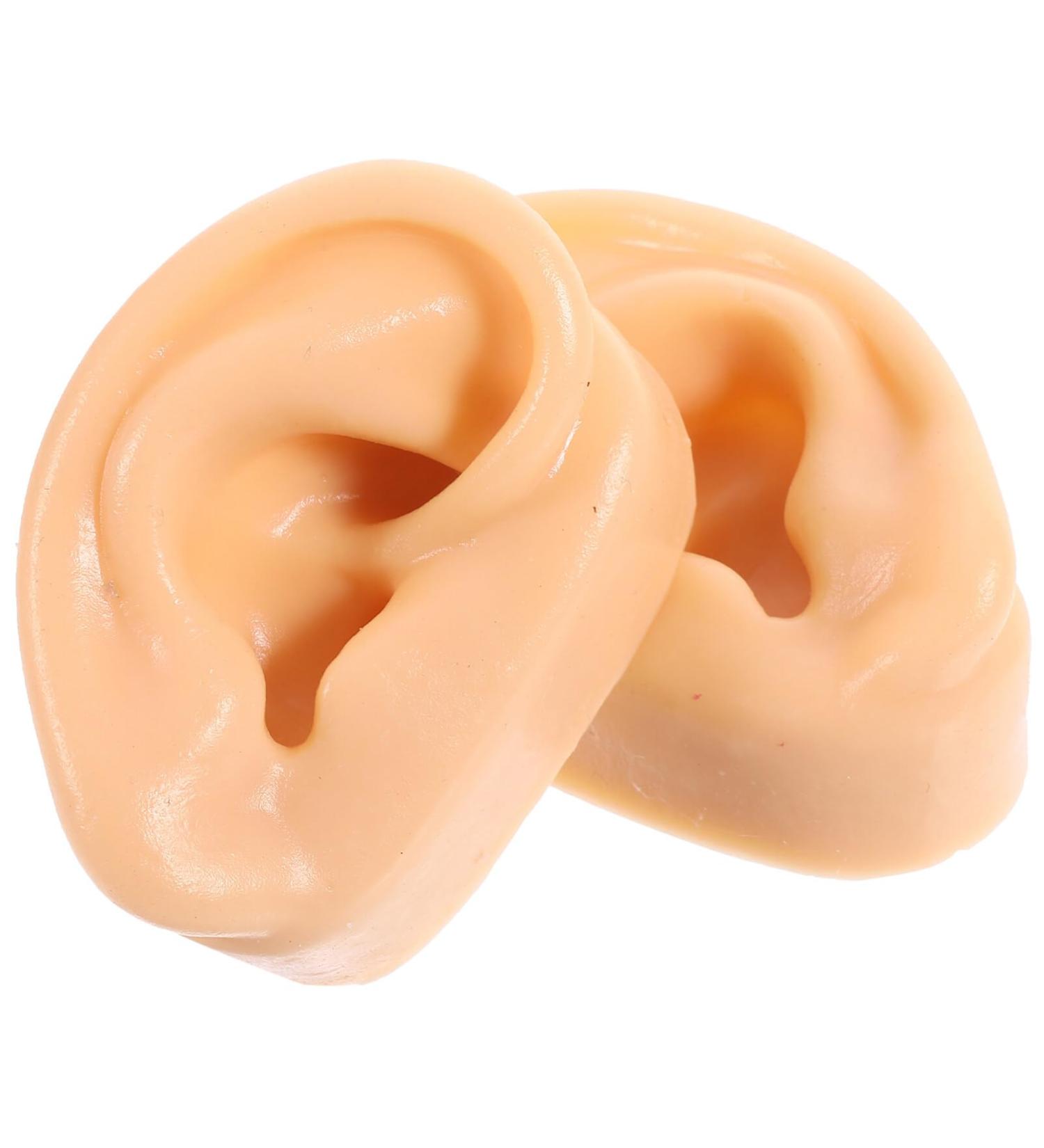 Safigle Silicone Human Ear Model for Piercing Practice | Realistic Fake Ear for Acupuncture & Jewelry Display | Teaching Materials & Instructions - Buy Online on GoSupps.com
