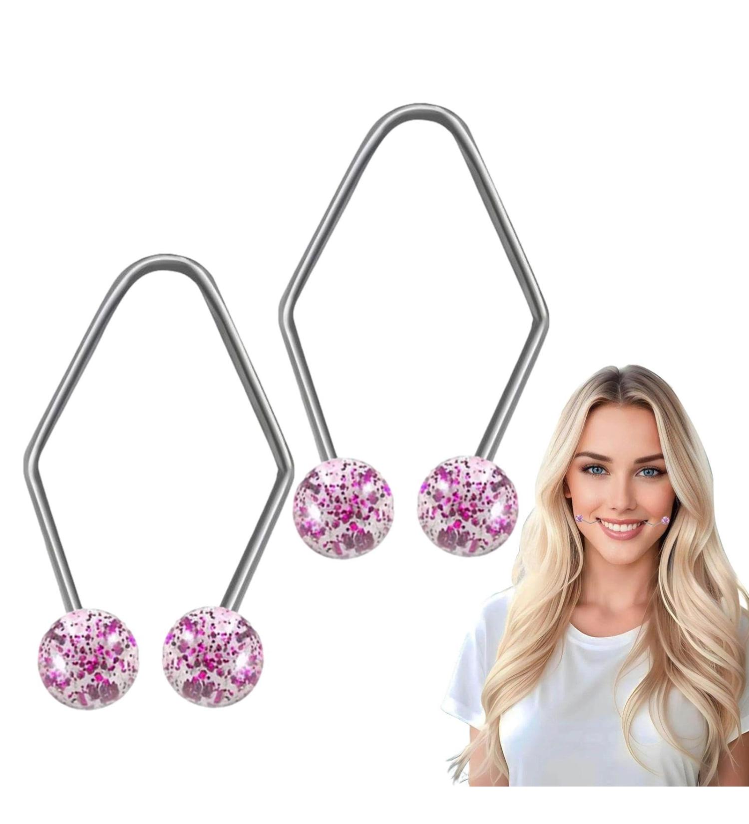 Facial Dimple Trainer - Natural Dimples Devices Stainless Steel Dimple Tool | Skin Care Kits Facial Trainer Facial Care and Exerciser Portable Dimples Devices for Charming Smile 35.5x0.8cm Purple - Buy Online on GoSupps.com