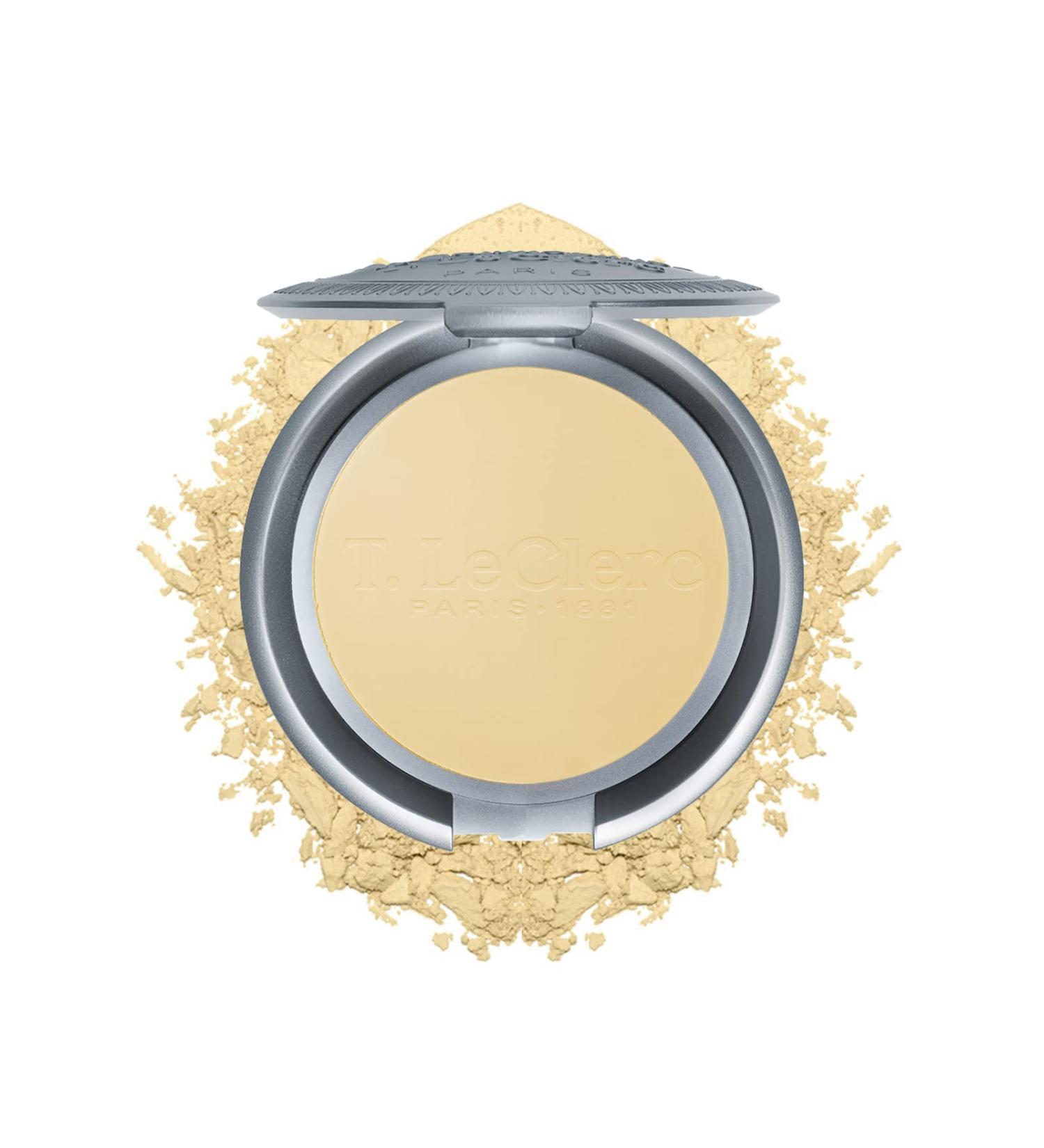 T. Leclerc Compact Pressed Powder No. 01 Banane - Longwear Matte Finish Face Makeup | Super-Blendable Airbrushing Mineral Powder for Radiant Coverage & Pore Perfection - Shop Internationally - Buy Online on GoSupps.com