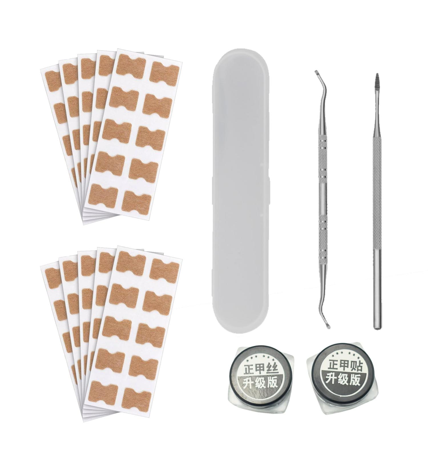 MFCGHXR Nail Care Toenail Correction Patch Set of 124 Includes Patch Nail Stickers File Lifter & Remover Black L - Buy Online on GoSupps.com