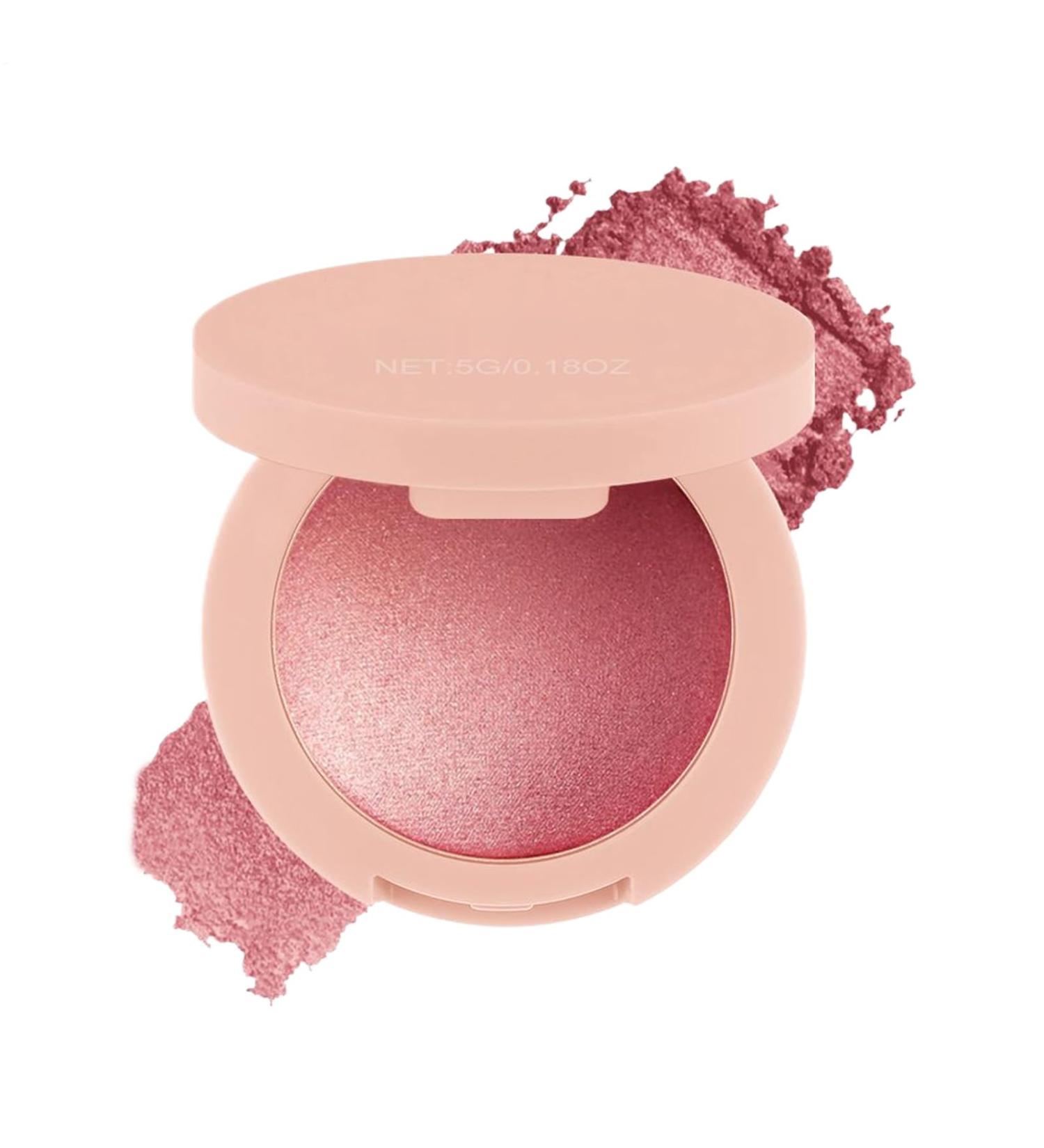 Face Blush Blush Makeup for the Cheeks Shiny Highly Pigmented Cosmetics Long Lasting Beauty Products for All Skin Tones for Highlight and Contour Light Pink - Buy Online on GoSupps.com