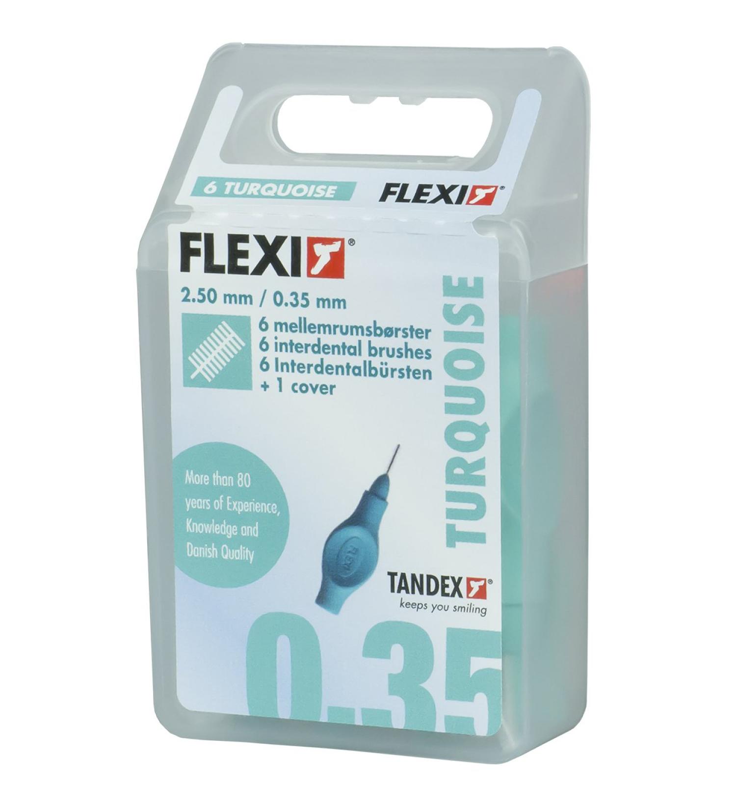 Tandex Flexi interdental brushes turquoise x-micro 6 pieces
