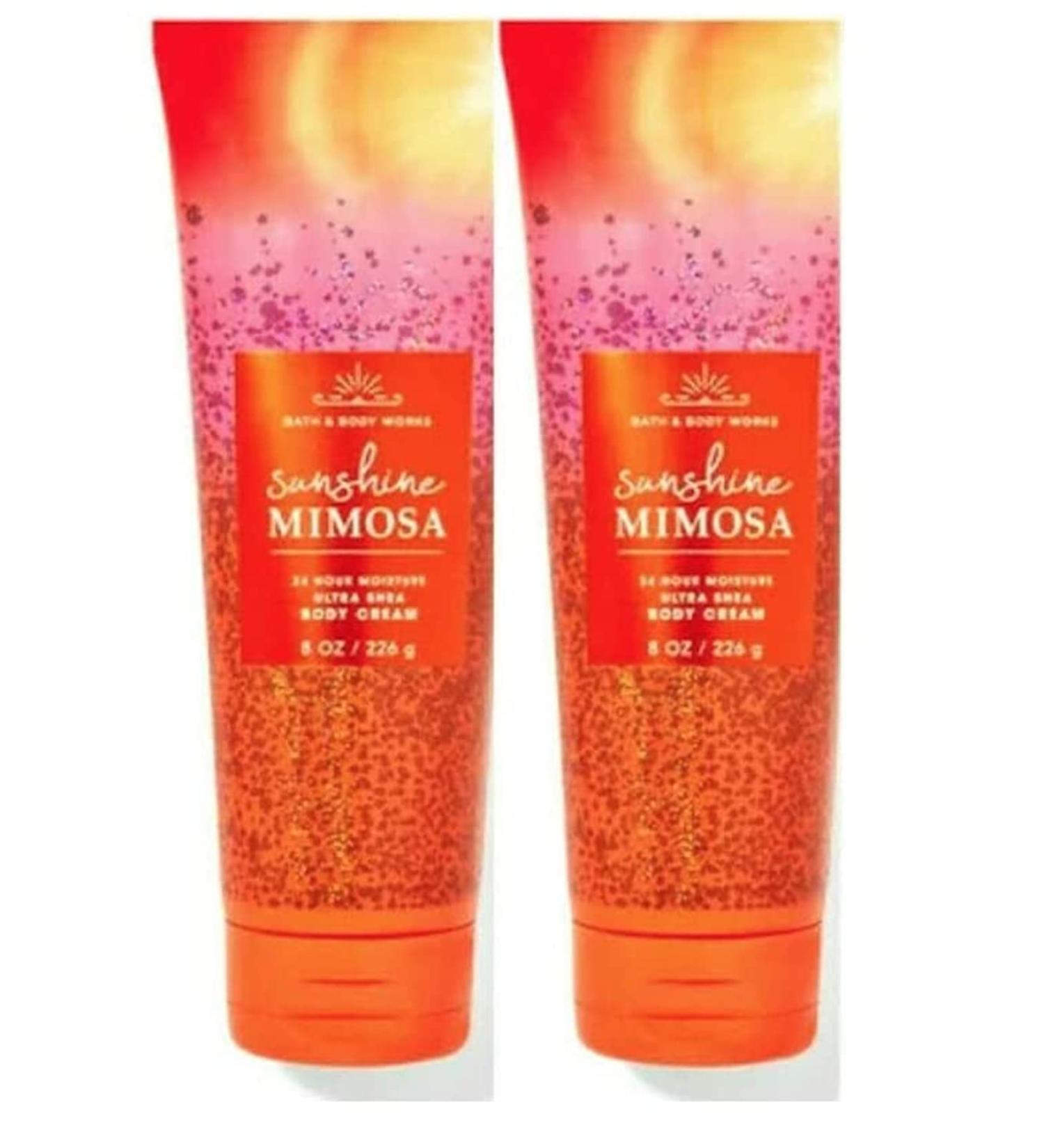 Bath & Body Works Ultimate Hydration Body Cream For Women 8 Fl Oz 2- Pack (Sunshine Mimosa) Sunshine Mimosa 8 Ounce (Pack of 2)