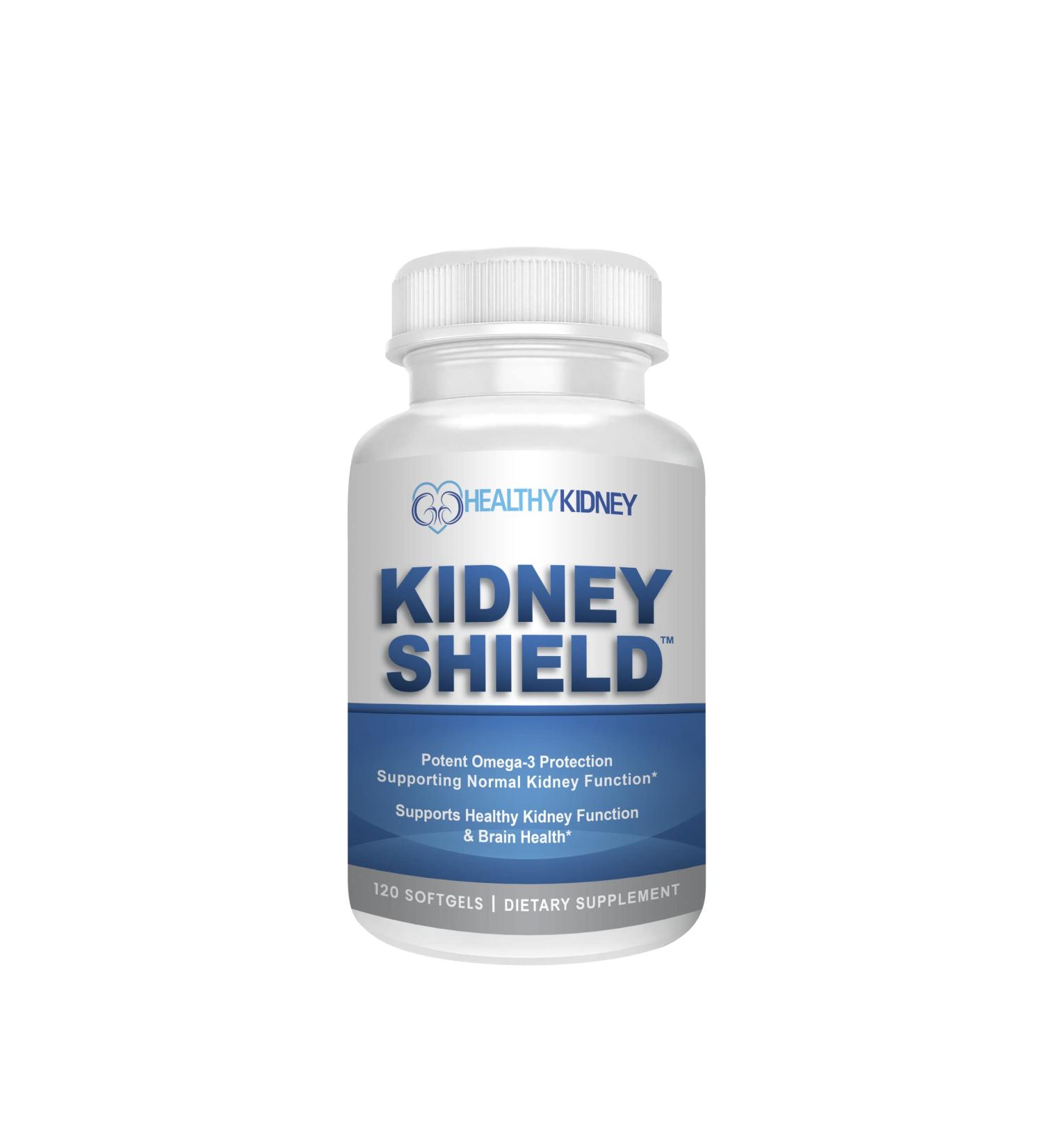 Kidney Shield 120 Caps - Kidney Support Supplement for Cleanse & Health - Omega 3 - 120 Count - Buy Online on GoSupps.com