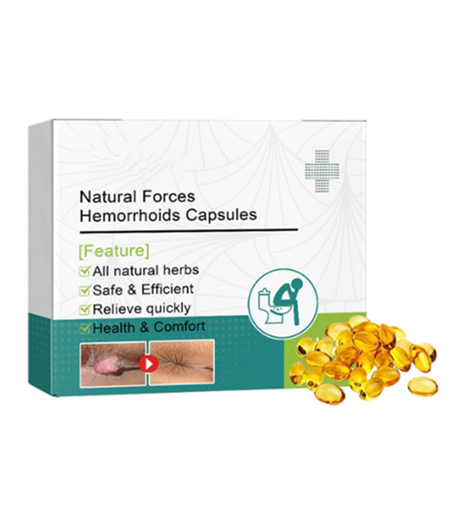 Natural Herbal Strength Hemorrhoid Capsules Hemorrhoid Treatment for Women Men Helps Relieve Itching Burning Haemorrhoid Treatment & Piles Treatment Suppositories (1Box) - Buy Online on GoSupps.com