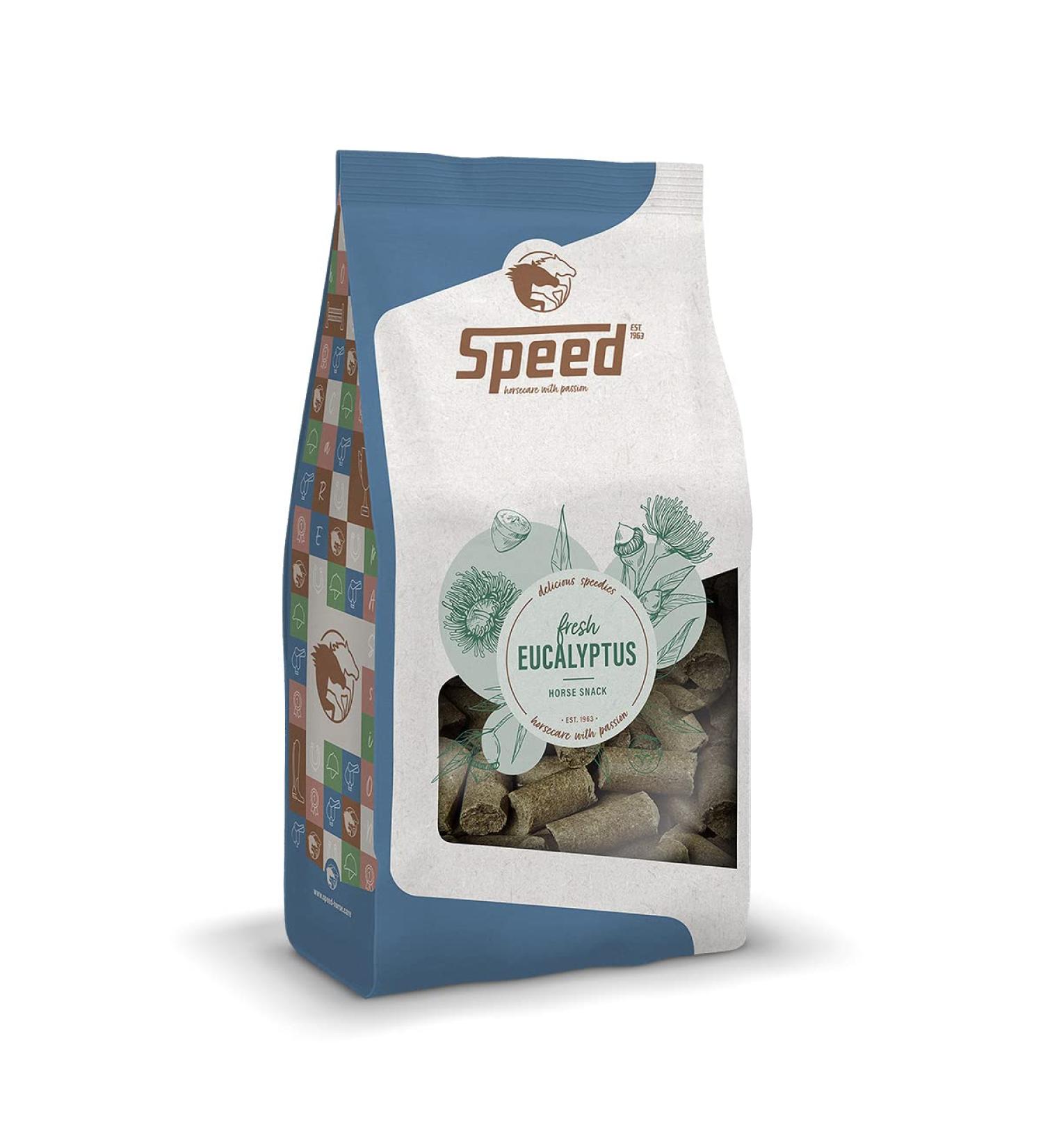 Speed Delicious Speedies Eucalyptus Pferdeleckerli with eucalyptus taste refreshing snack for every horse best ingredients simply practical (1 kg)
