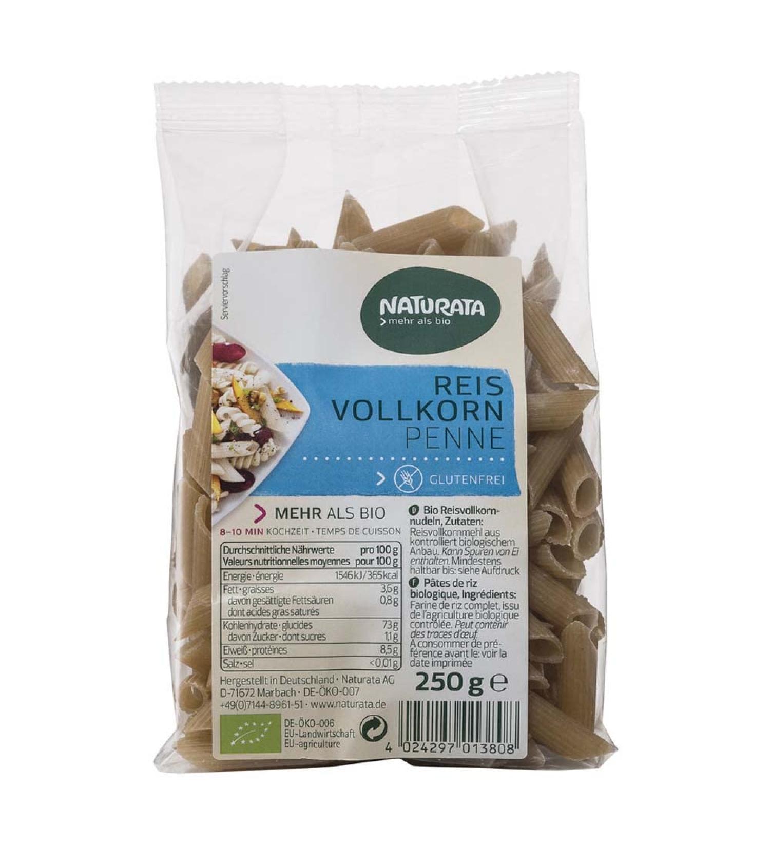 Naturata Naturata Organic Whole Grain Rice Penne 250g