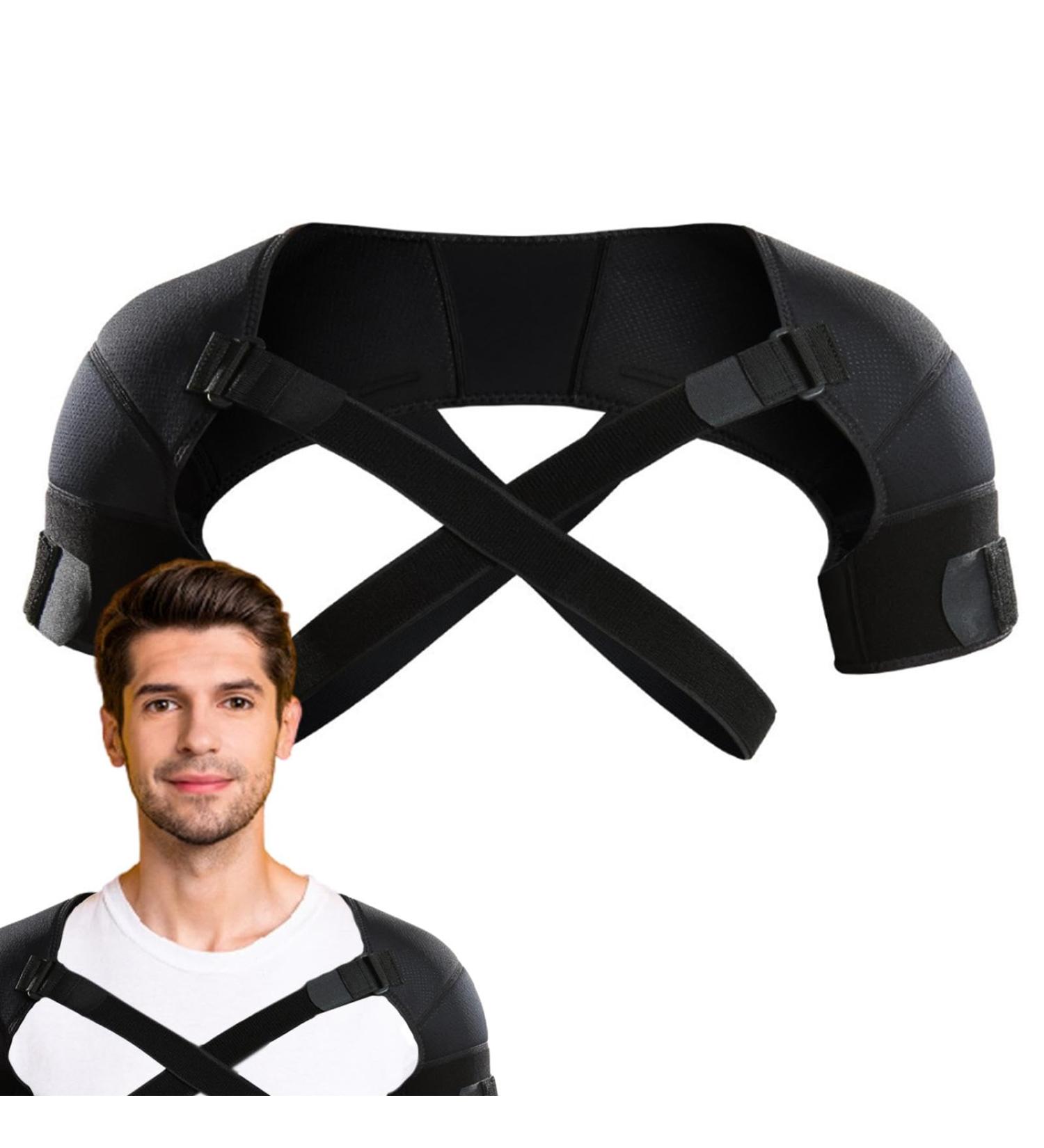 Shoulder Support Brace - Double Shoulder Brace Brace Shoulder Wrap | Breathable Shoulder Compression Sleeve Wrap Shoulder Strap Brace Elastic Shoulder Compression Brace for Adults - Buy Online on GoSupps.com