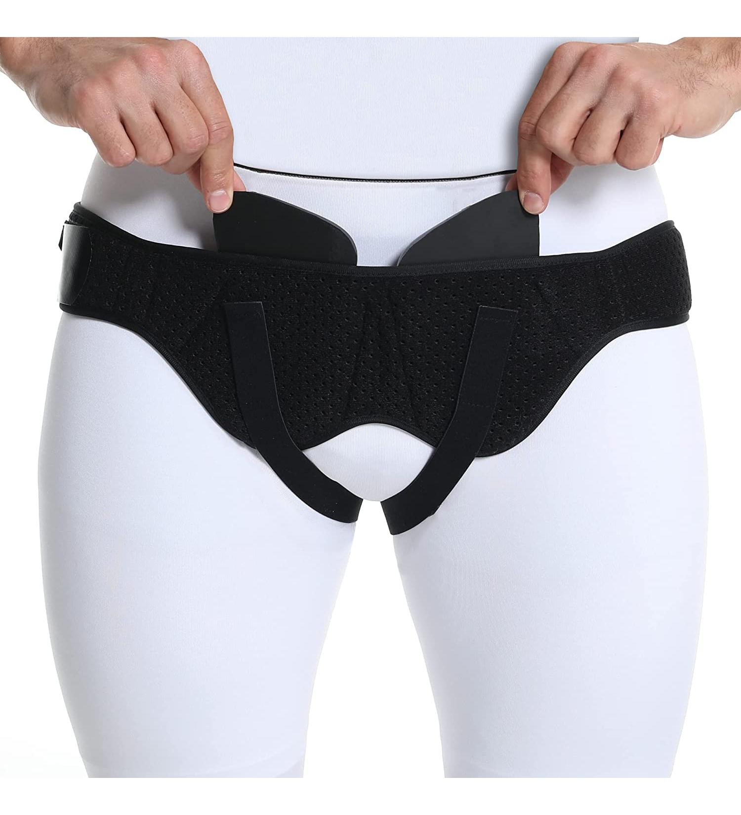Hernia Support Belt for Men and Women - Belltop Inguinal Hernia Truss with Adjustable Compression Pads - Size S (24-29in) - Buy Online on GoSupps.com