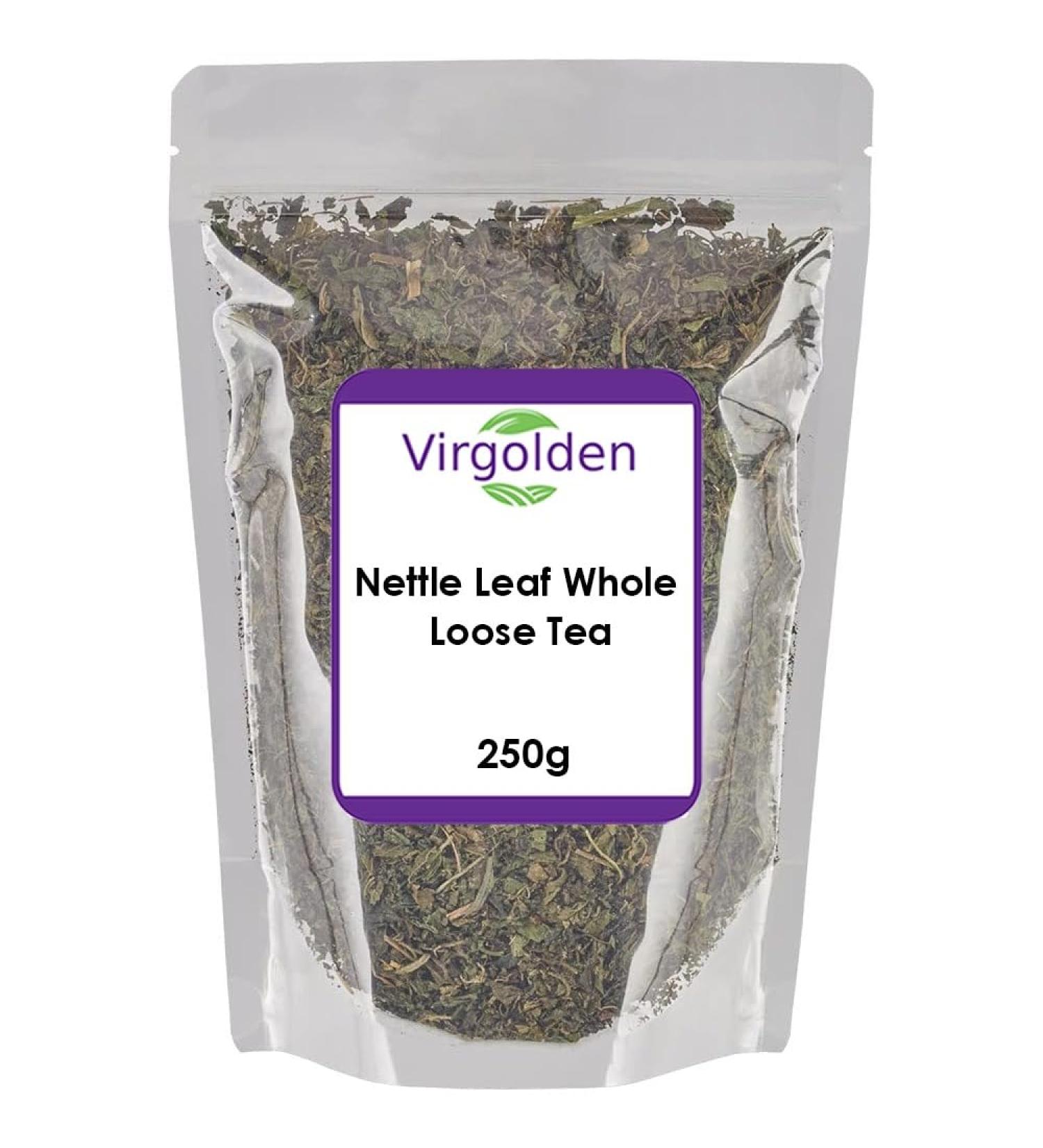Virgolden Nettle Leaf Tea 250g - Vegan, Natural & Pure Detox Tea - Buy Online on GoSupps.com