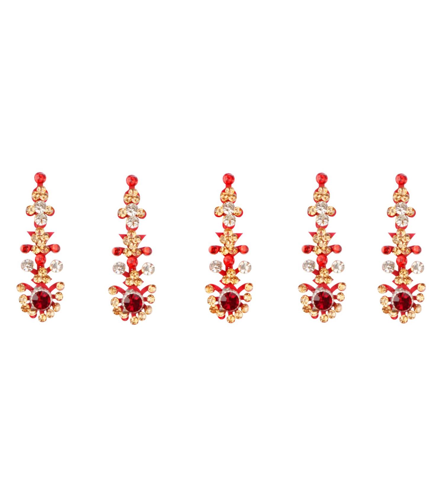 Indian Premium Maroon Fashion Bindi Women Forehead Stickers - Bridal Dot Design - Buy Online on GoSupps.com