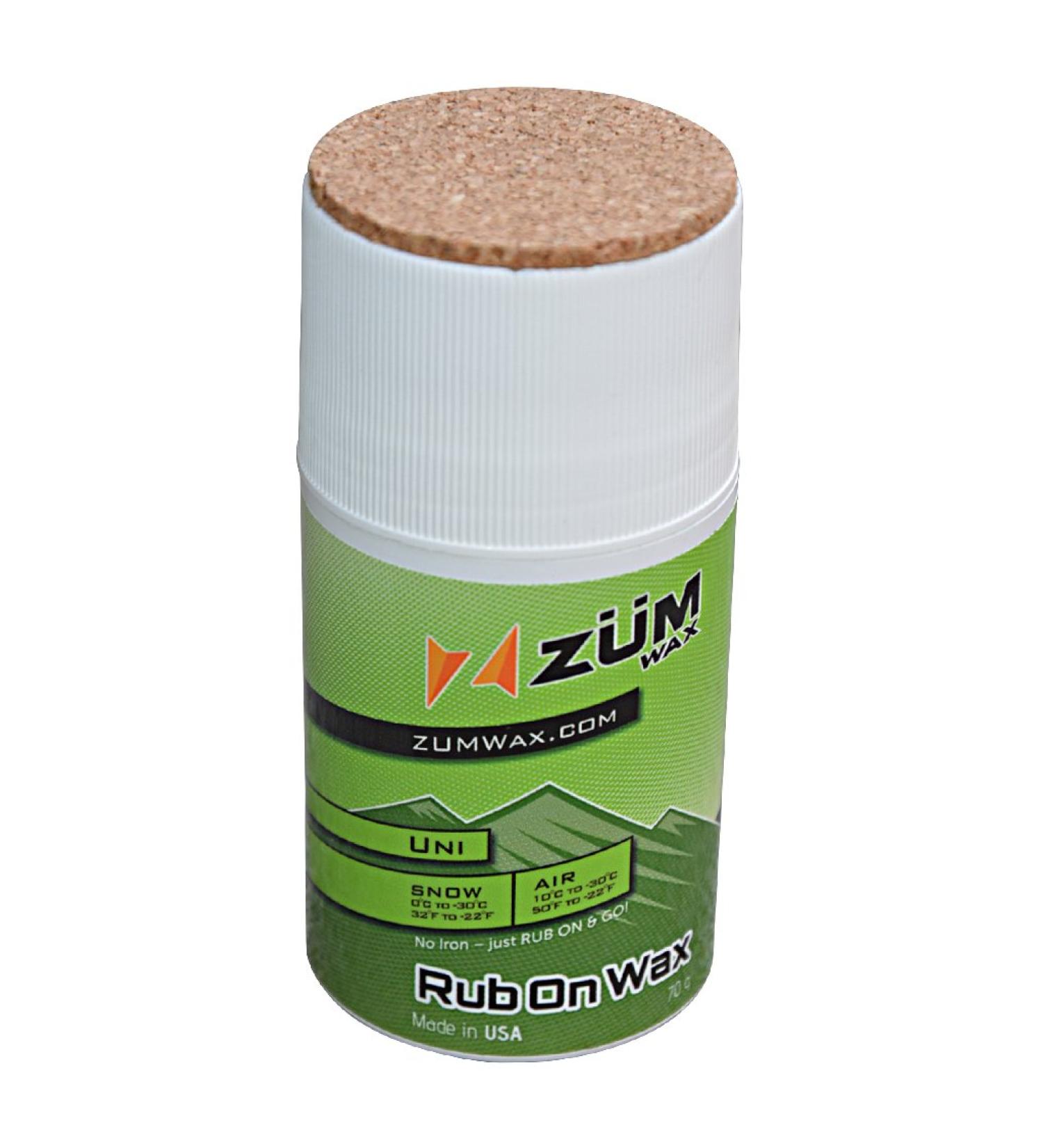 ZUMWax RUB ON Wax Ski/Snowboard - 70g All Temperature Universal - Incredibly Fast - Buy Online on GoSupps.com