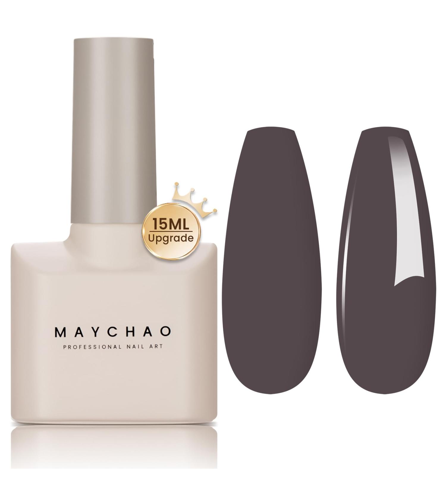 Maychao 15ML Charcoal Black Gel Nail Polish | Soak Off UV LED Gel | Manicure Salon Quality | DIY at Home | 0.5 OZ - Buy Online on GoSupps.com