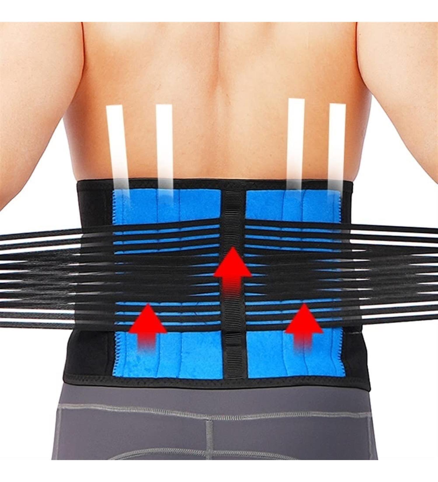Buy Large 5XL 6XL Double Retractable Lordosis Support Belt - Orthopedic Lumbar Corset for Pain Relief | Blue Waist Trainer - Buy Online on GoSupps.com