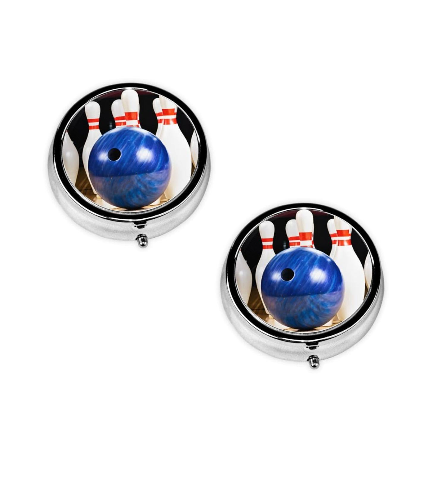 Portable 3 Compartment Round Pill Box | Mini Travel Medicine Organizer | Decorative Pill Case for Vitamins & Tablets - Buy Online on GoSupps.com