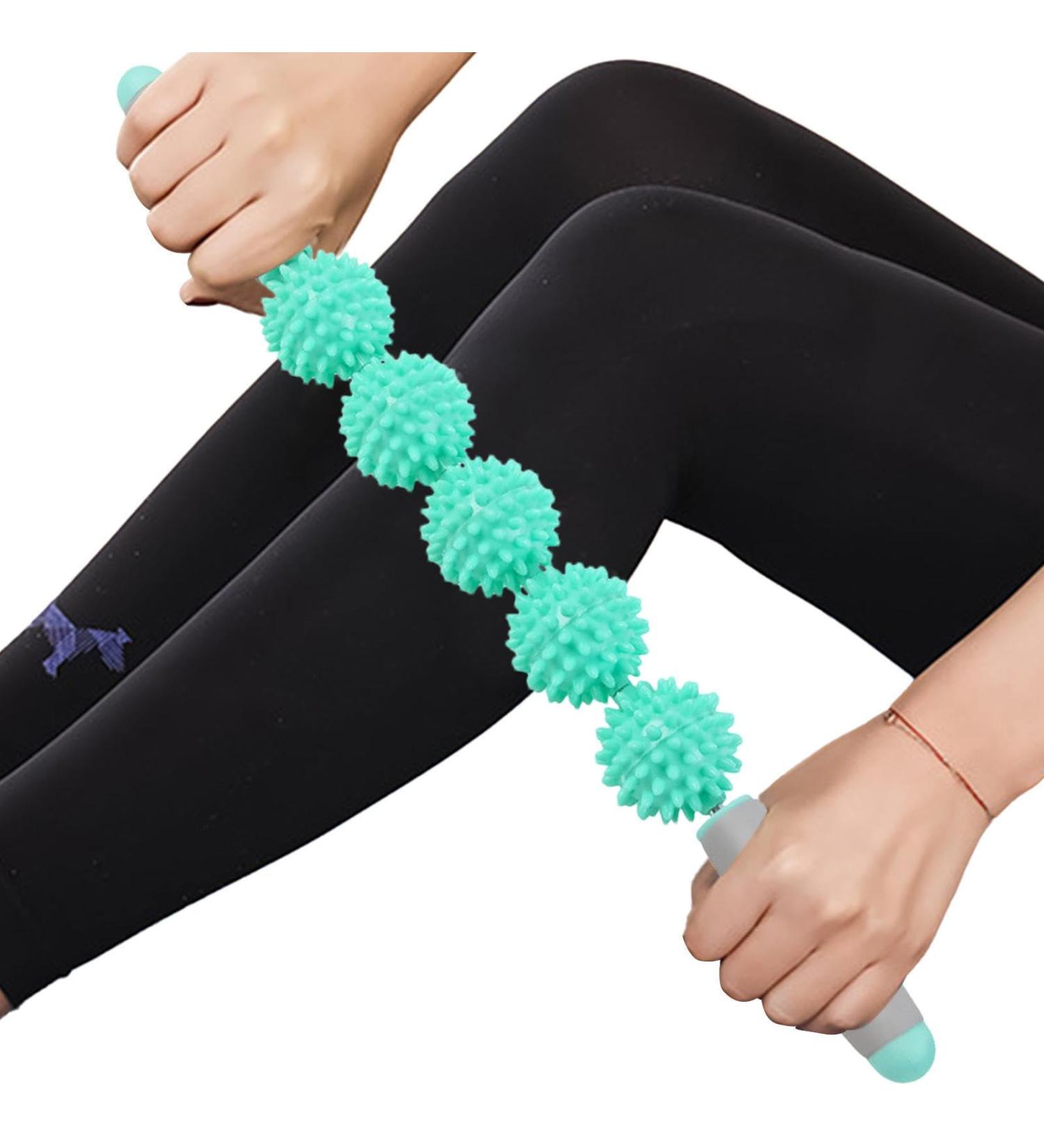Effective Body Massage Tab Hedgehog - Deep Tissue Roller Scooters | Green 5-Ball Massage Devices for Legs & Body - Buy Online on GoSupps.com