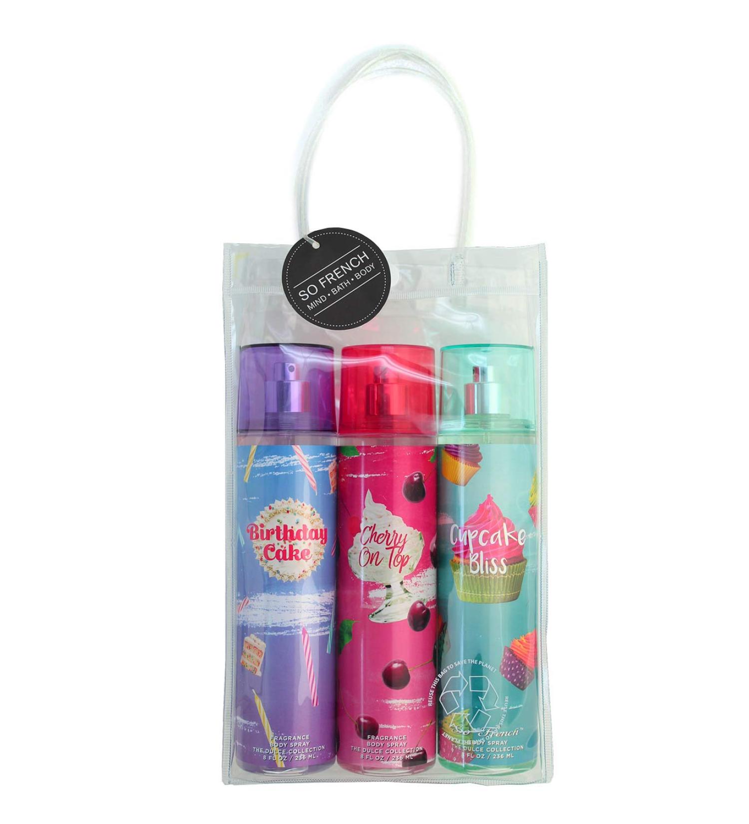 Dulce Collection Body Mist Set (Birthday Cake Cherry on Top Cupcake Bliss) - Buy Online on GoSupps.com