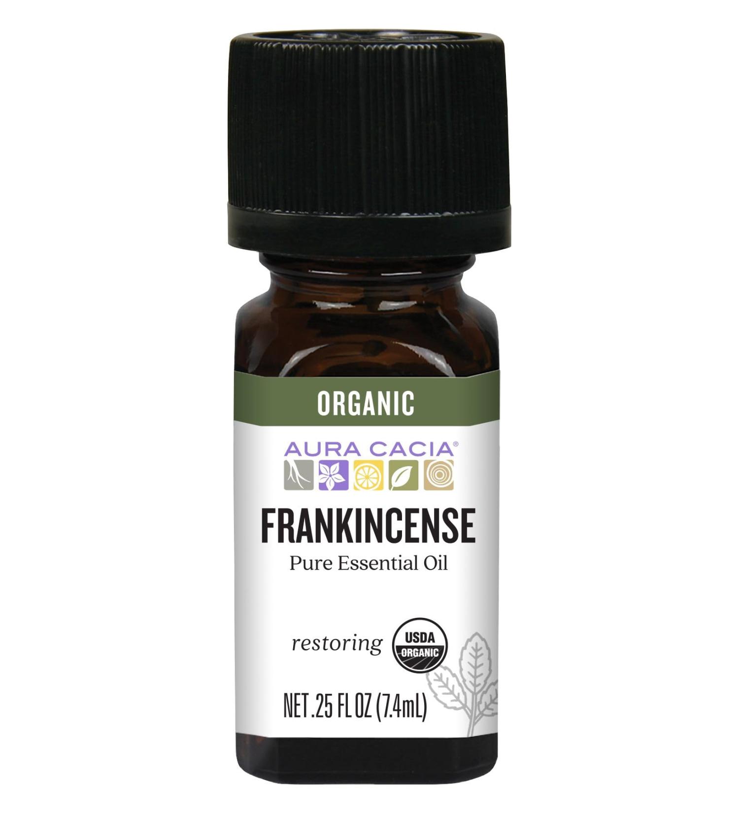 Aura Cacia Organic Frankincense Essential Oil 0.25 fl. oz. - Buy Online on GoSupps.com