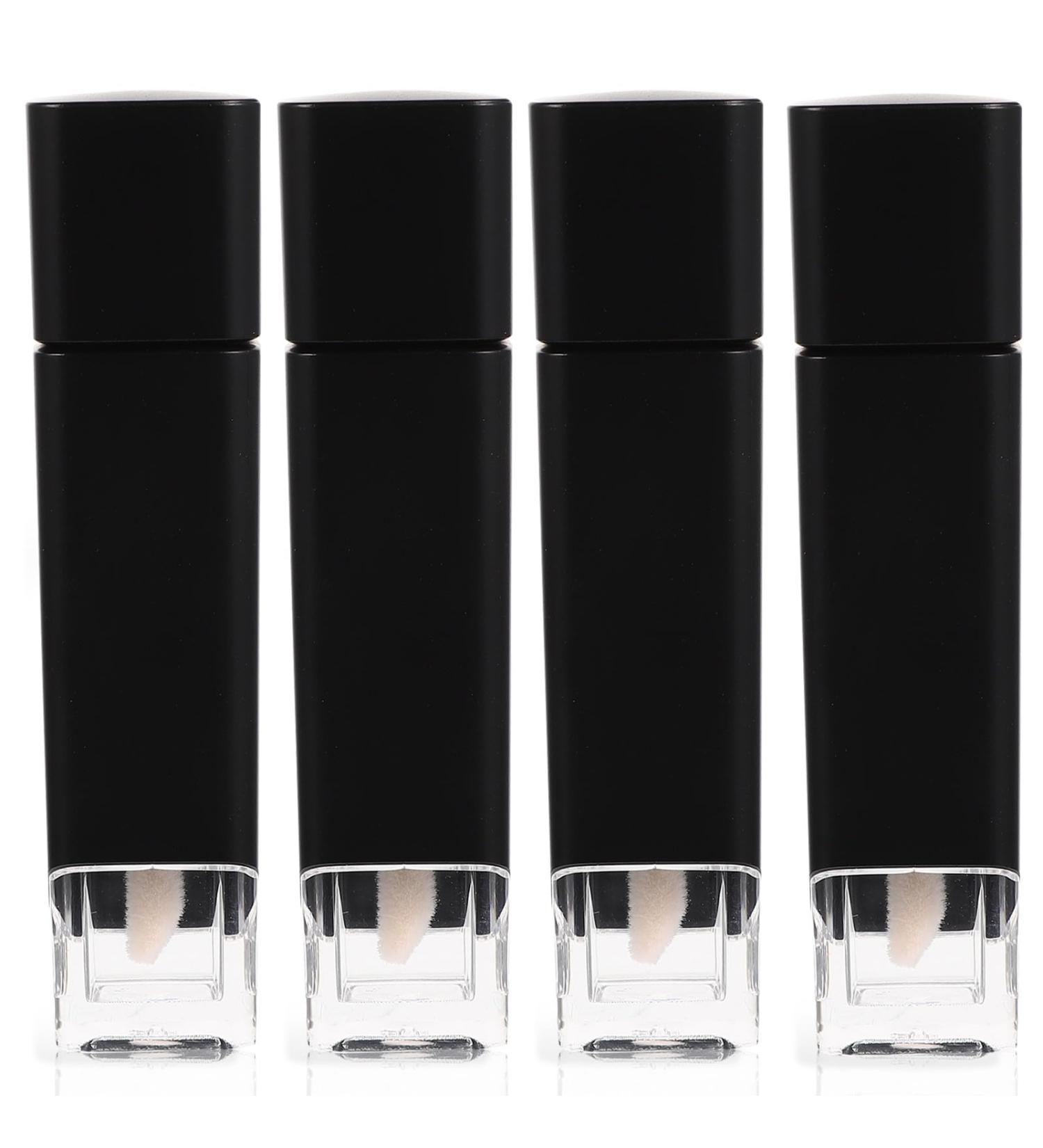 Toyvian Lot de 4 Tubes L vres Rechargeables en Plastique 5G Flacon de Gloss Vide Transparent Base Noire Contenant Compact pour Maquillage L vres DIY Paquet Main et Trousse de - Buy Online on GoSupps.com