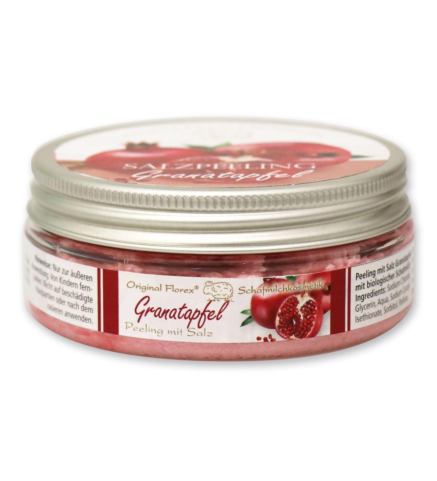 Florex Body Salt Peeling Pomegranate with Organic Sheep's Milk Silky Soft Skin Cleansing Care 200 ml