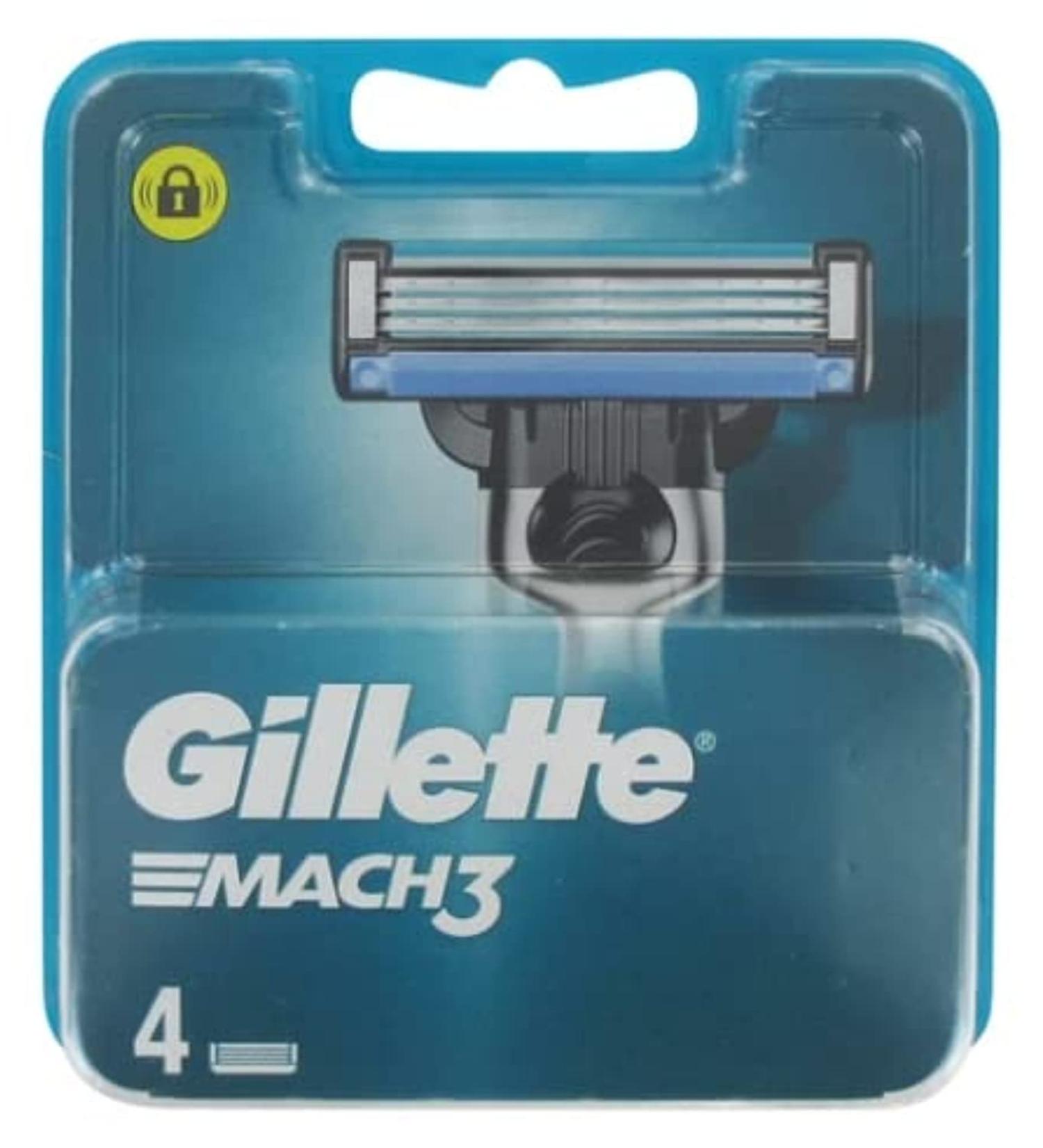 Gillette Mach 3 4-Pack - Precision Razor Blades for a Smooth Shave - Buy Online on GoSupps.com