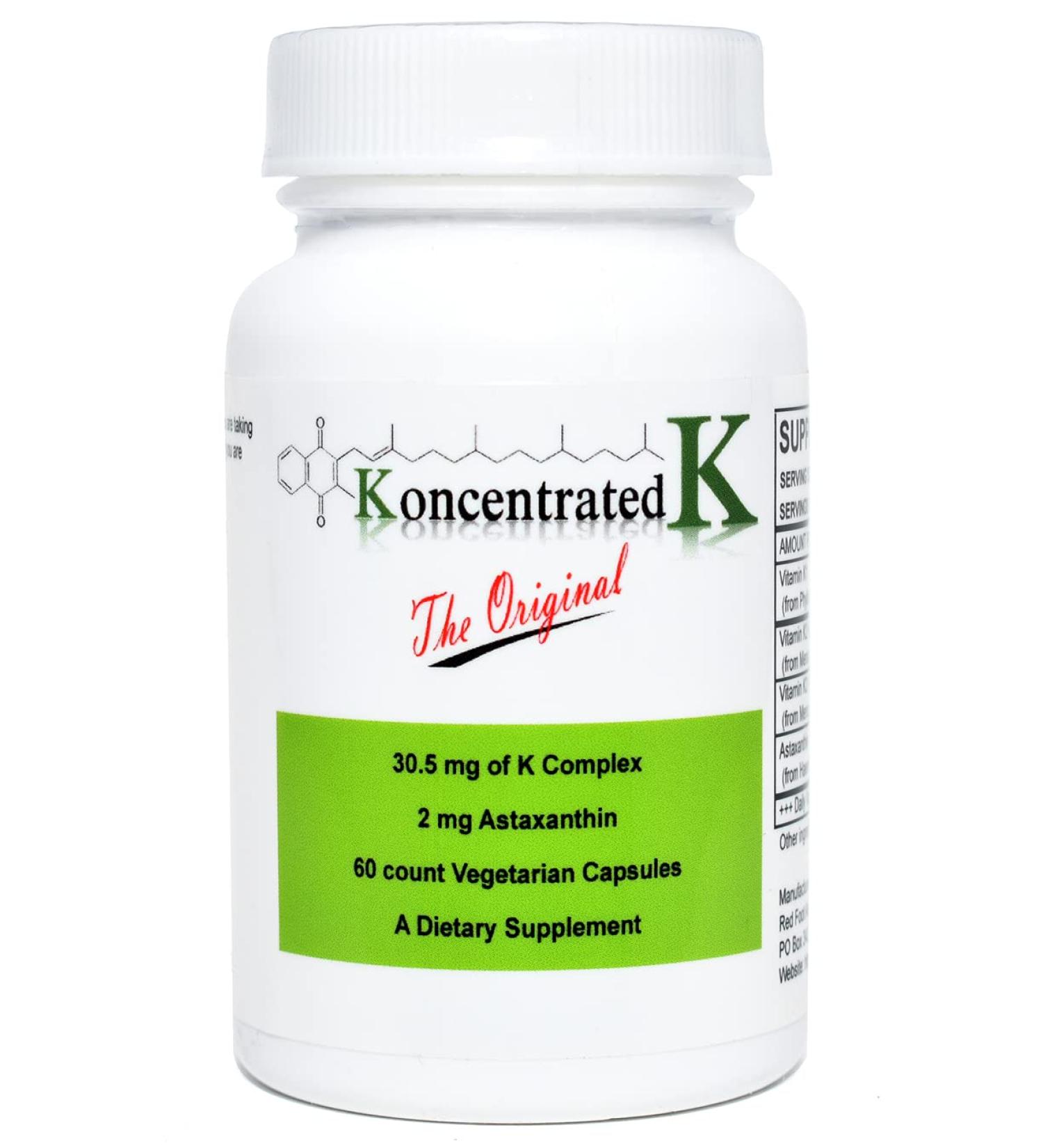 Koncentrated K 30.5 milligrams of Ks 2 milligrams Astaxanthin - Buy Online on GoSupps.com