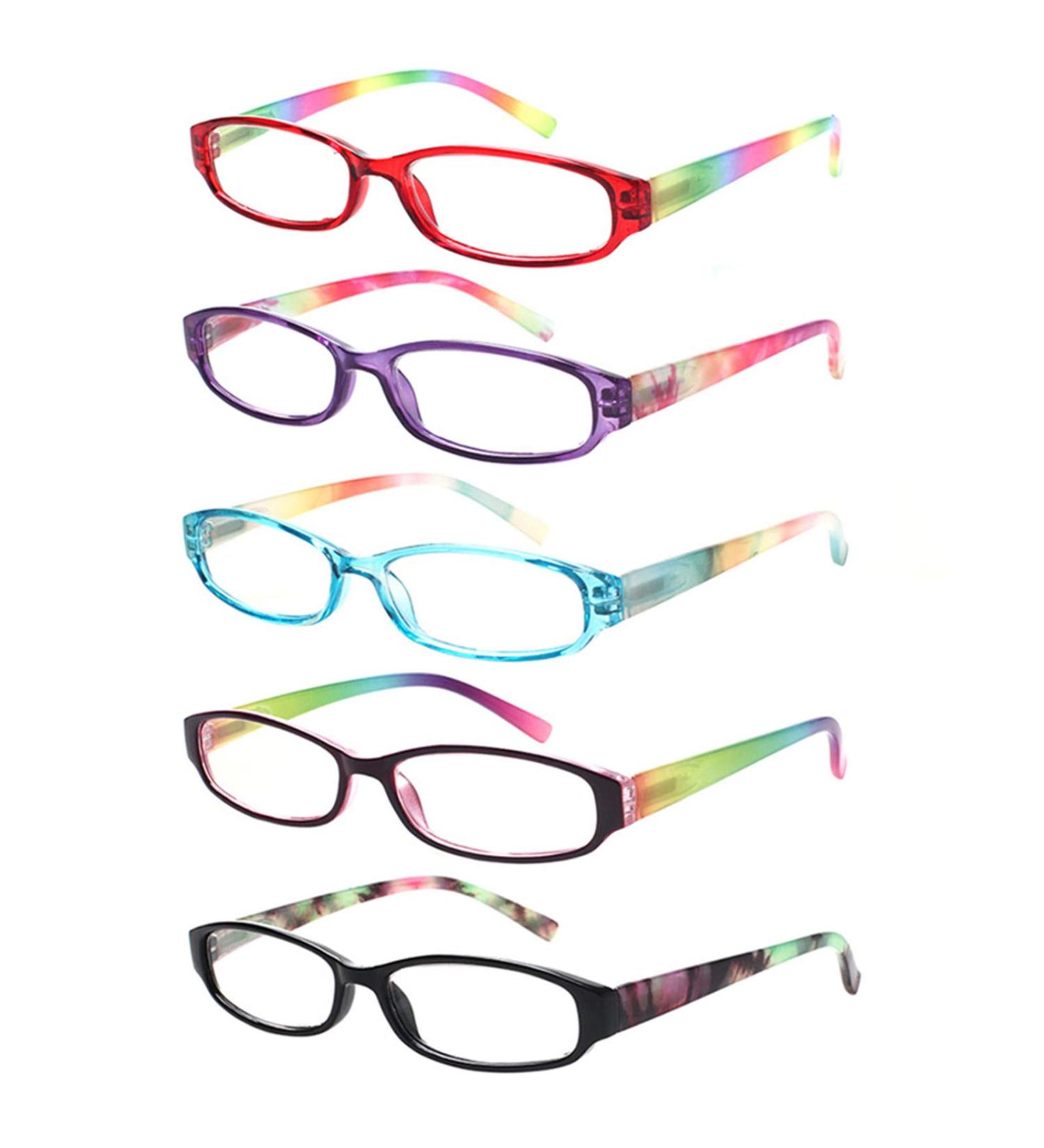 Shop Kerecsen 5 Pack Reading Glasses for Men & Women - Multicolor (3 1.25) - Stylish Spring Hinge Readers - Buy Online on GoSupps.com