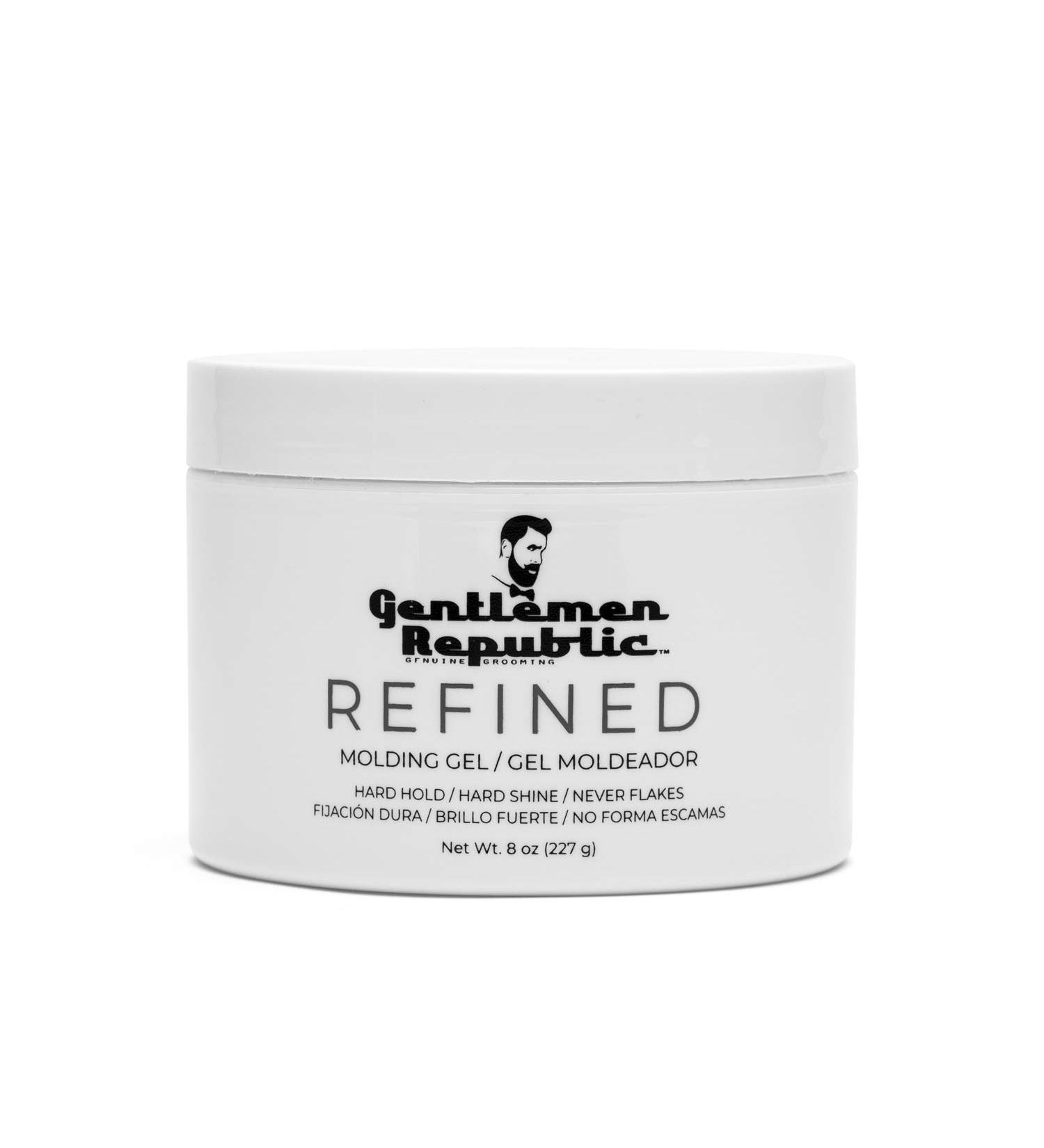 Gentlemen Republic 8oz Refined Gel - Professional 24 Hour Shine and Hold, Humidity Resistant, Alcohol-Free - Made in the USA - Buy Online on GoSupps.com