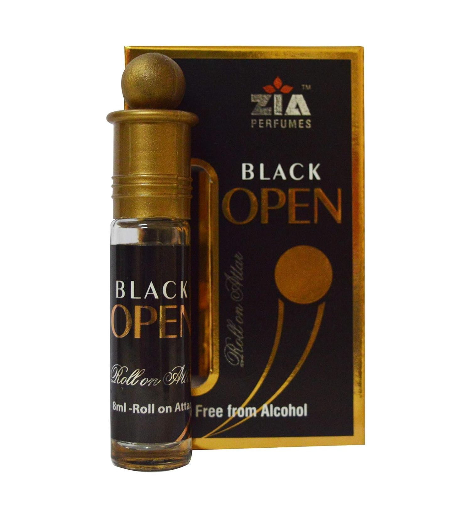 Black Open 8ml Roll-On Attar Perfume For Unisex (Non Alcoholic) 0.27 Fl Oz (Pack of 1) - Buy Online on GoSupps.com