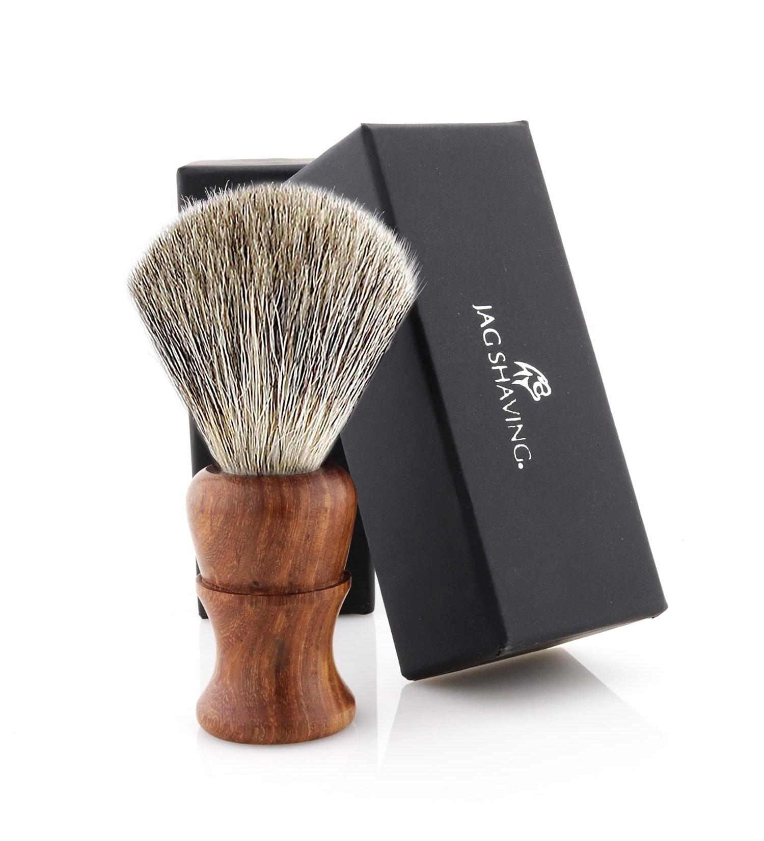 JAG Shaving Razor Brush - Sustainable Wooden Handle Perfect Design for Ultimate Shaving Experience - Buy Online on GoSupps.com