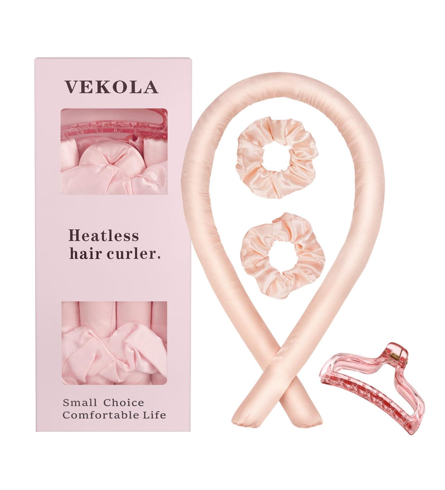 Heatless Hair Curler for Long Hair | Hair Curler No Heat | Bigoudis Sans Chaleur | Soft and Comfortable Sleep Heatless Blowout Rods (Pink) - Buy Online on GoSupps.com