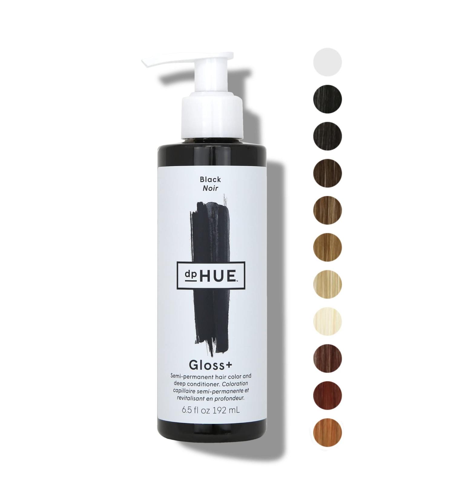 dpHUE Gloss+ Black 6.5 oz: Color-Boosting Semi-Permanent Hair Dye & Deep Conditioner | Enhance & Deepen Hair Color | Gluten-Free & Vegan - Buy Online on GoSupps.com
