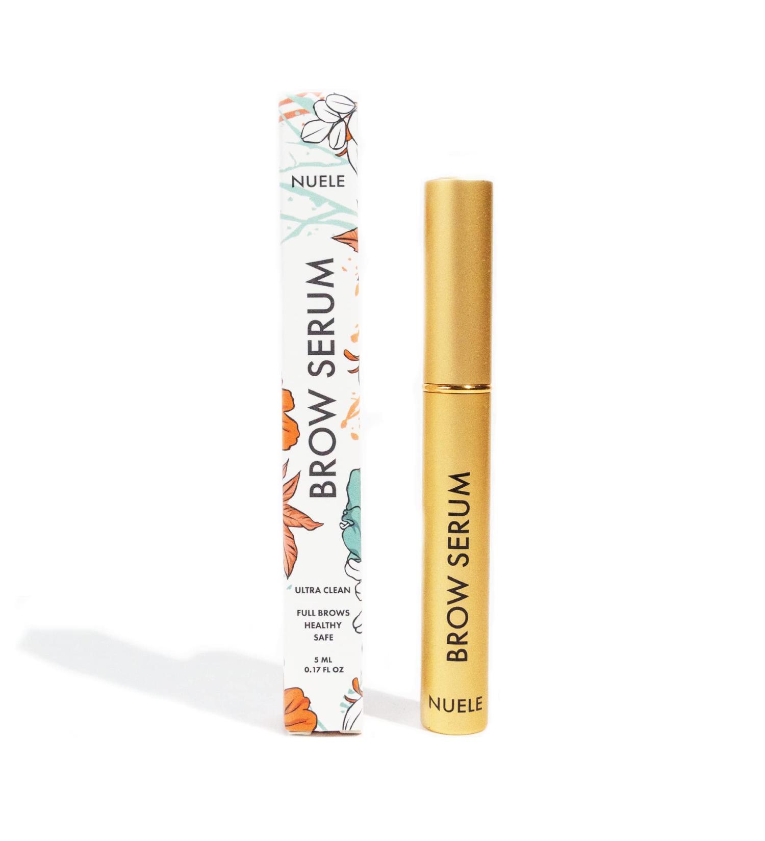 Nuele Brow Serum | Naturally Derived Eyebrow Serum for Fuller Brows | Promotes Growth & Conditions | Clean Beauty | 0.17 Fl Oz - Buy Online on GoSupps.com