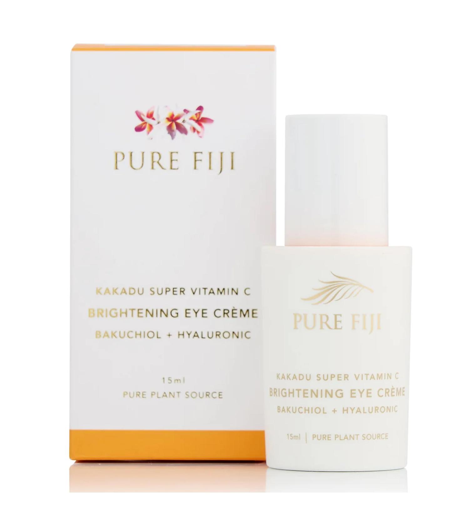 PURE FIJI Eye Cream Vitamin C Brightening Eye Cream Under Eye Cream for Wrinkles and Bags Under Eye Cream For Dark Circles Smoothing & Anti-Aging Skincare (0.5oz/15ml)