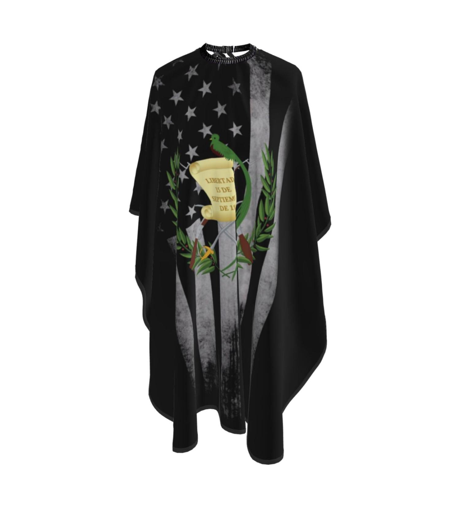 Coat of Arms Guatemala USA Flag Salon Barber Cape - Waterproof Hair Cutting Apron for Professionals & Home Use - Adjustable Snap Closure - 55 x 66 - Buy Online on GoSupps.com