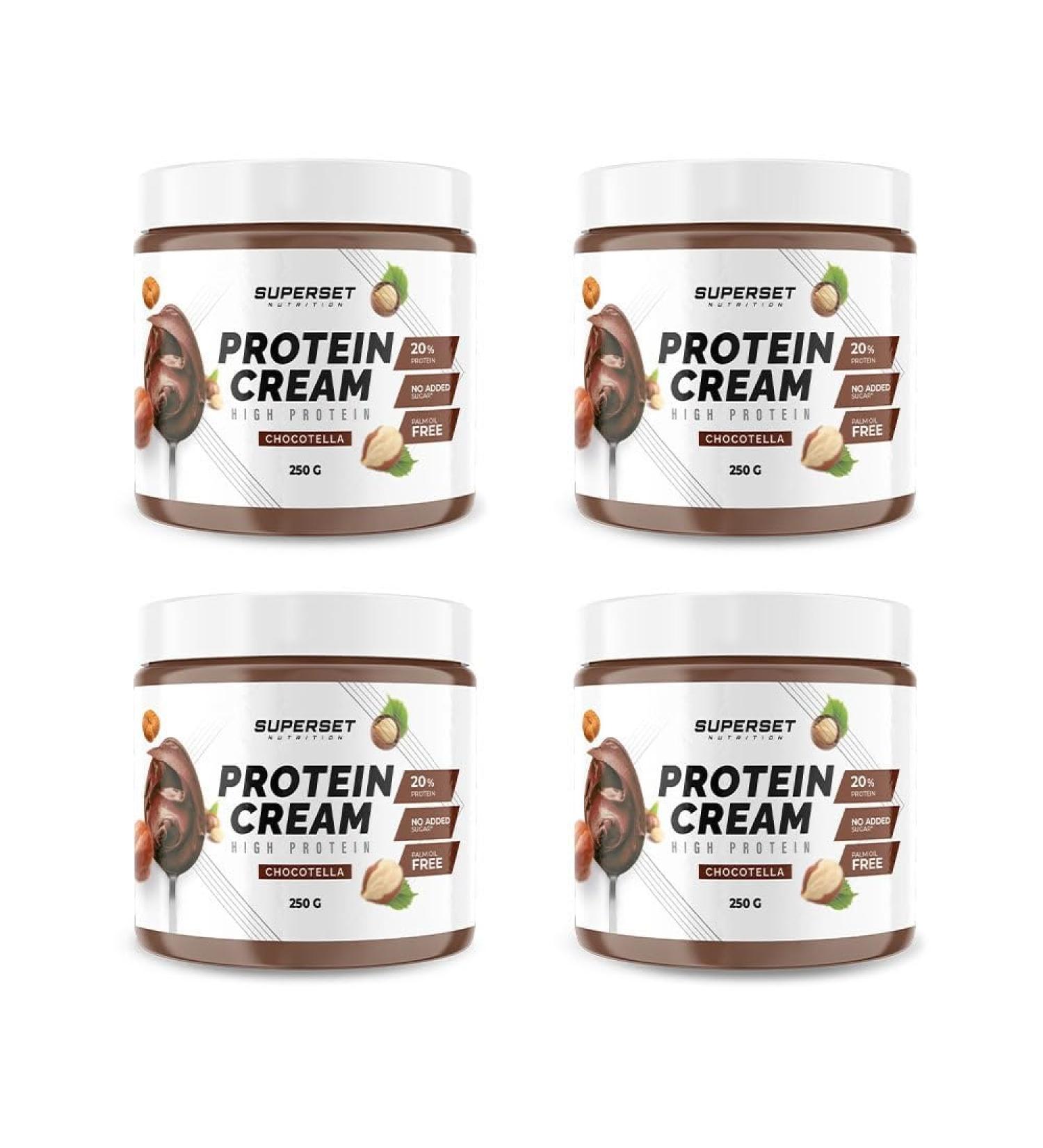 Superset Nutrition | Protein Cream (4x250g) Chocotella | Finally a pack of 4 Protein Cream! - Buy Online on GoSupps.com