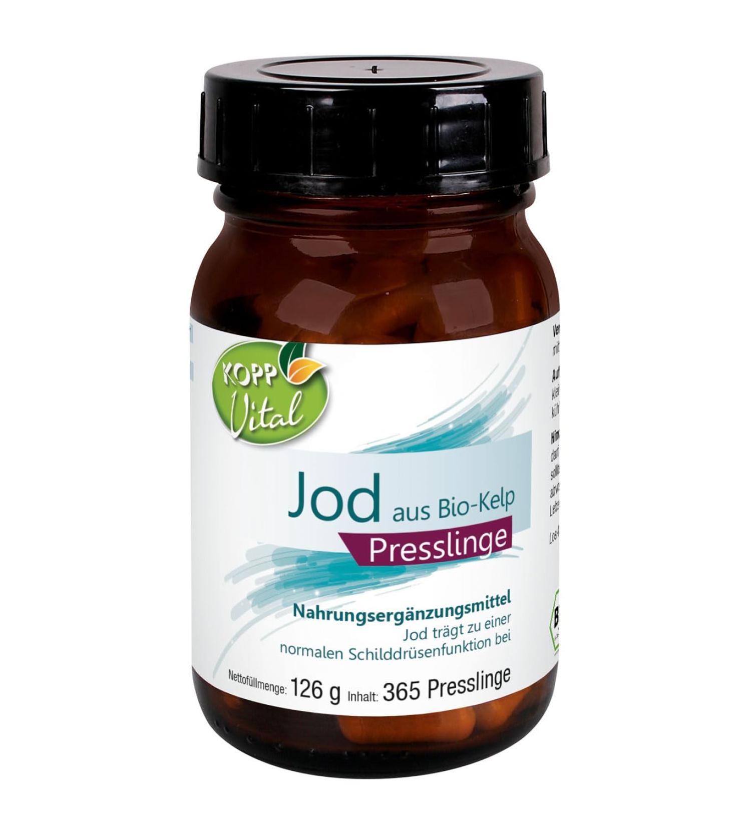 Kopp Vital Iodine from Bio-Kelp Pressage | 126g Organic Brown Algae | Premium Bio-Certified Quality | Pharmacy Grade - Buy Online on GoSupps.com