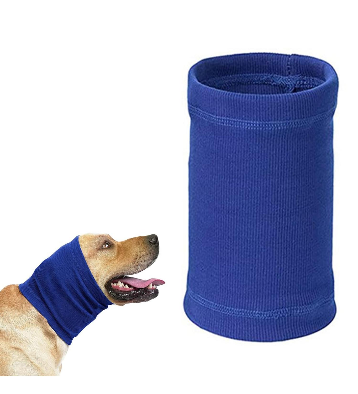 Calming Ear Protection for Dogs - Lzkheh Noisy Hooded Sweater Size M Blue - Noise Protection & Care - Buy Online on GoSupps.com