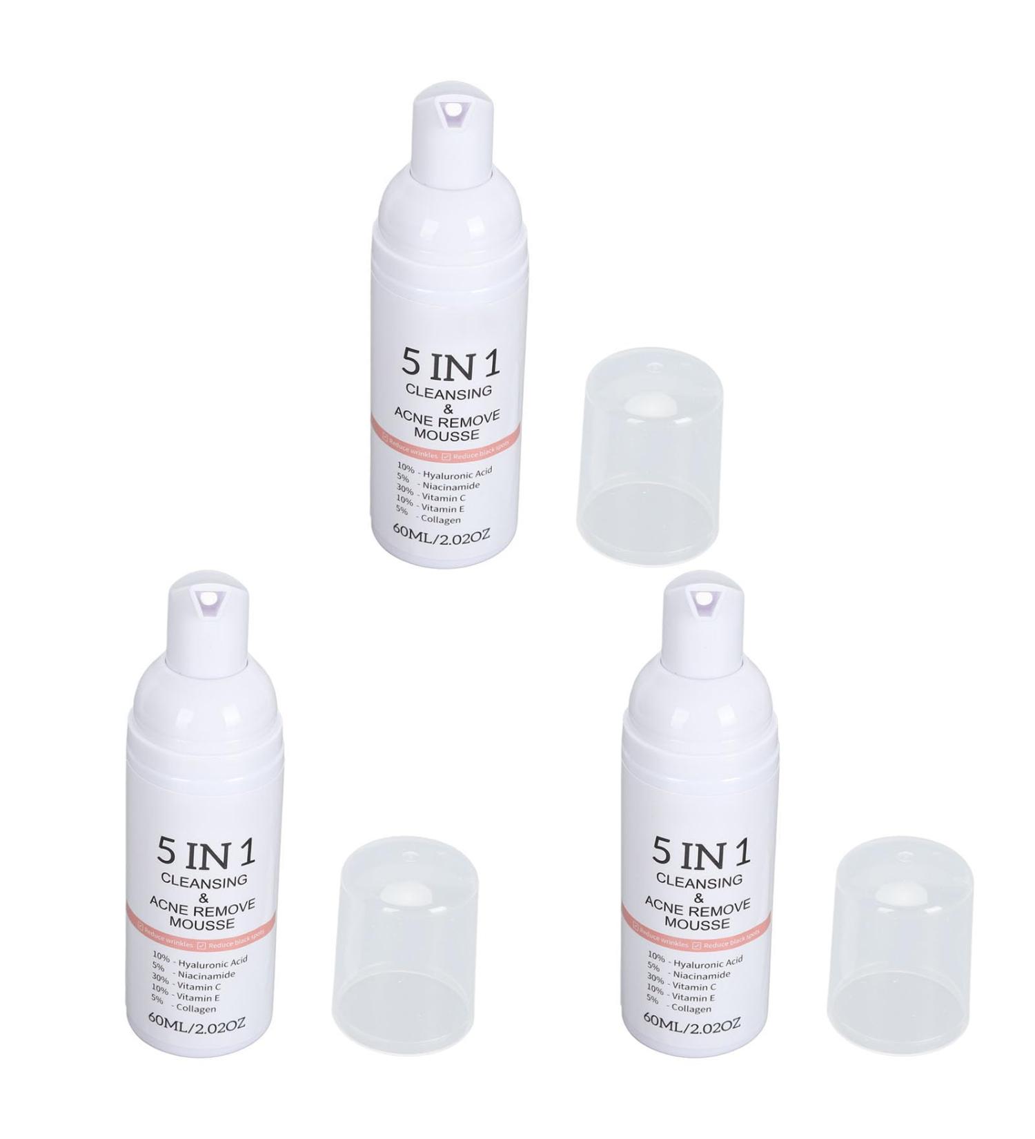 Facial Cleansing Mousse 5-in-1 Firming Foaming Facial Cleanser Moisturizing for Daily Use - Buy Online on GoSupps.com