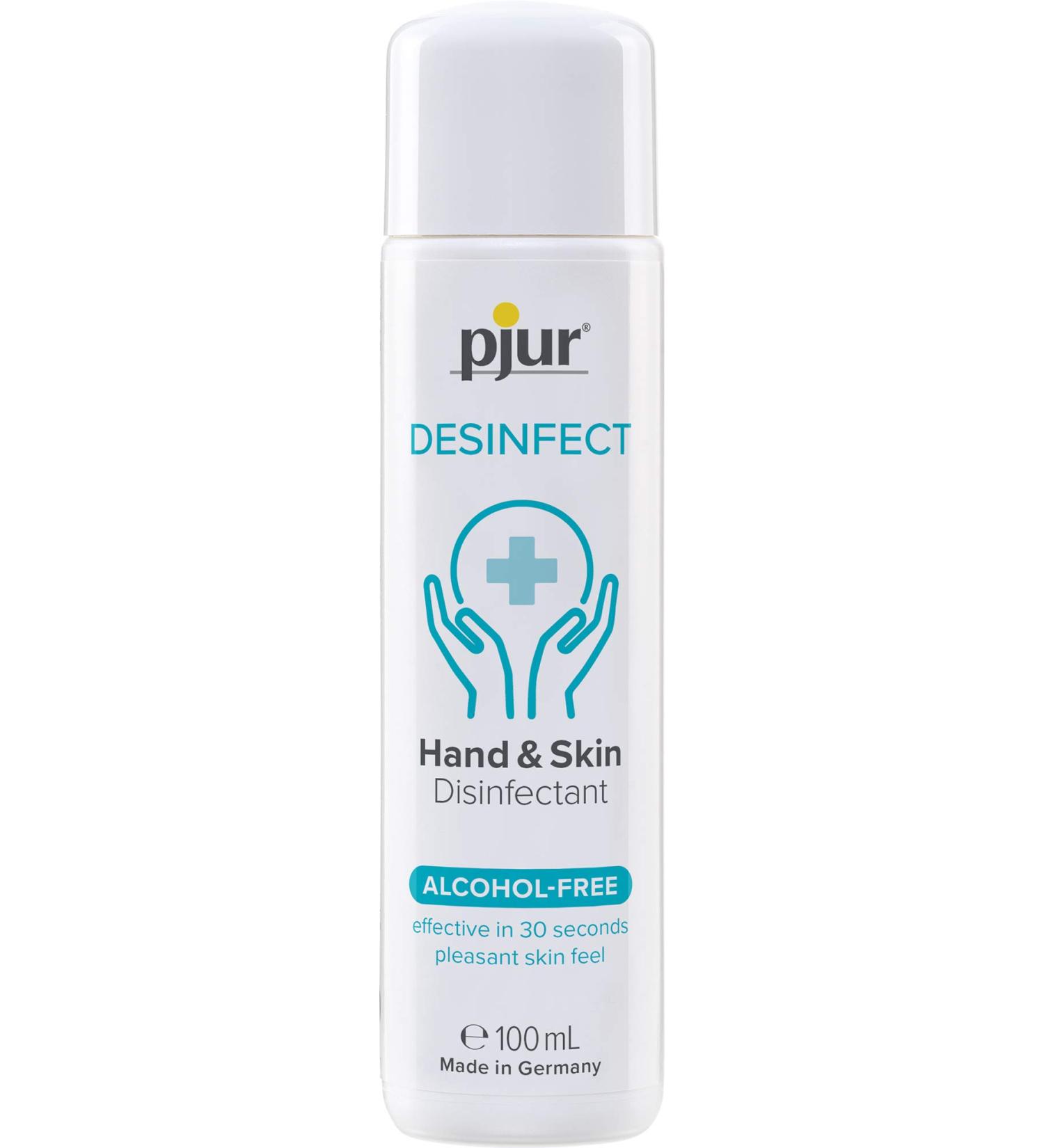 pjur DESINFECT - Alcohol & Perfume-Free Hand & Skin Disinfectant (100ml) | Hygienic Cleaning Solution for Safe International Shipping - Buy Online on GoSupps.com