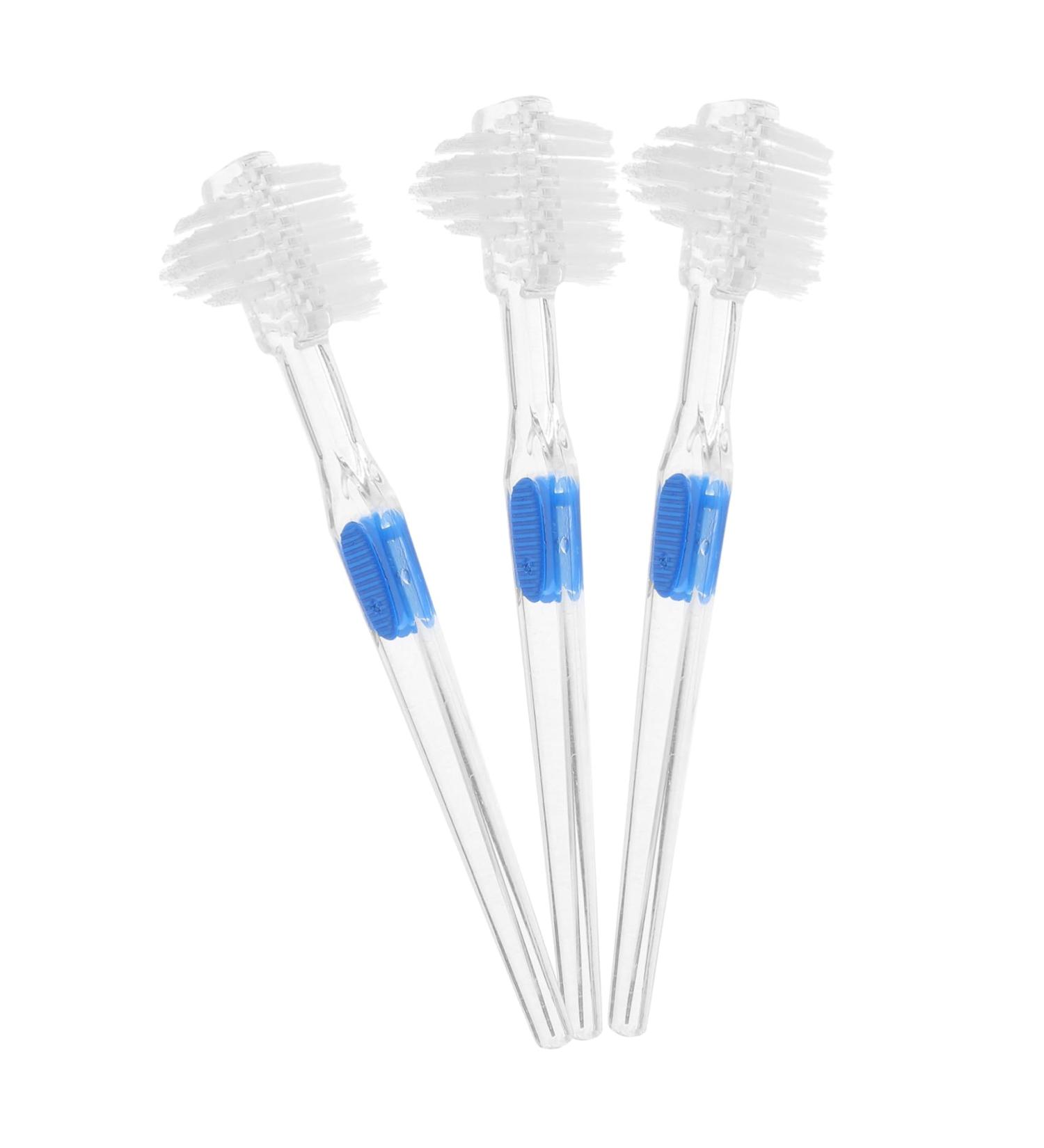 Minkissy 15 STK False Toothbrush for Dentures | Double-Sided Foldable Cleaning Brush | Ideal Brush Tool for False Teeth Care - Buy Online on GoSupps.com