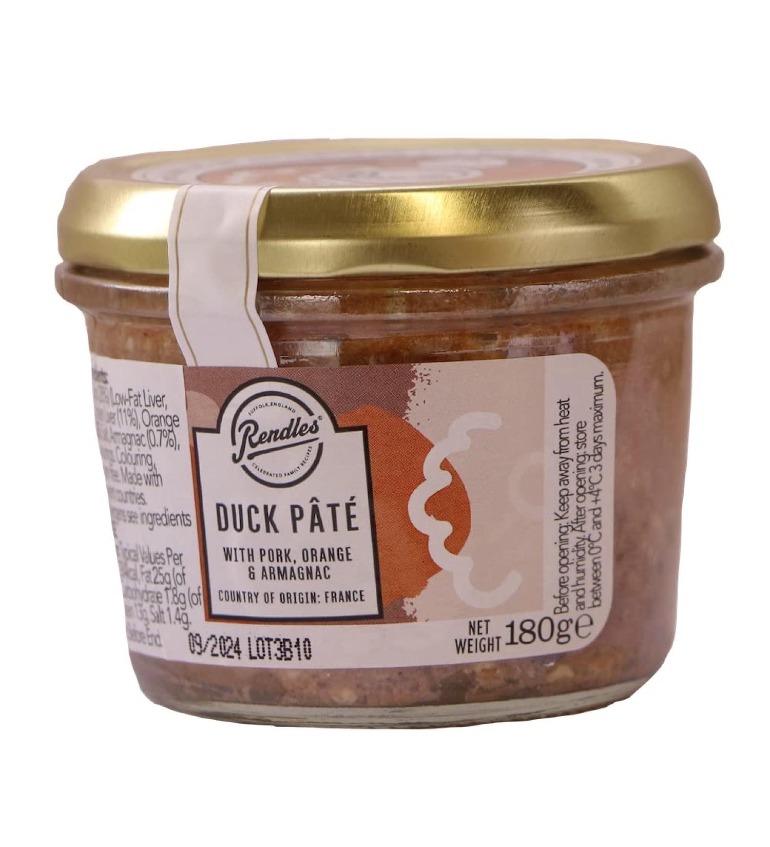 Rendles - Duck Pate with Orange 180g Duck with Orange