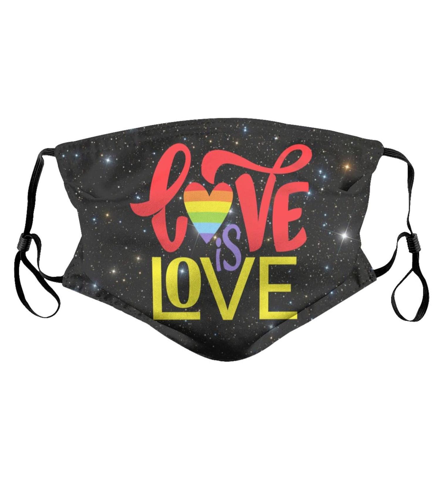Face Mask Adjustable LGBTQ Lives Matter Face Mask for Men and Women Holloween Gift Small Black - Buy Online on GoSupps.com