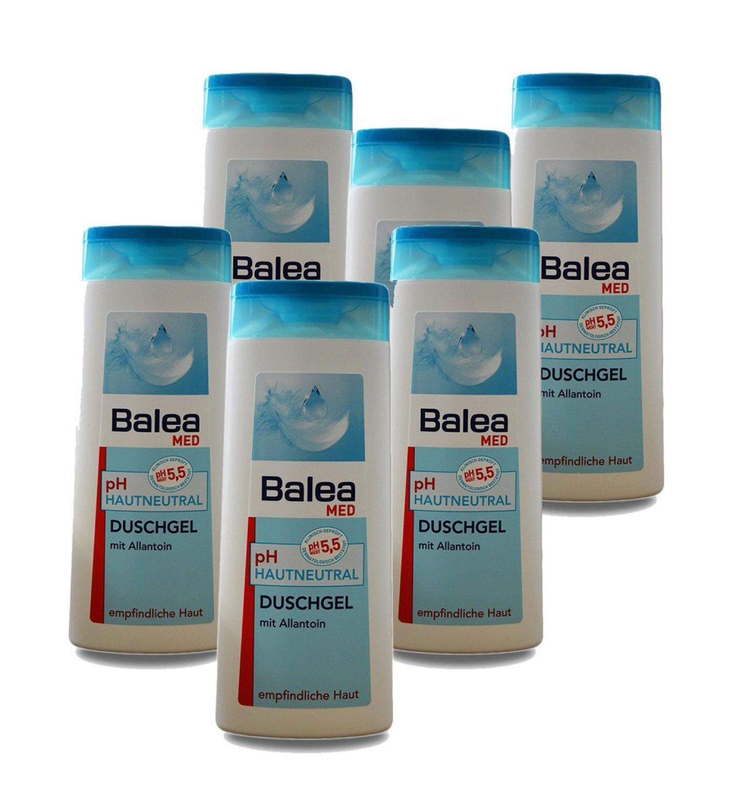 Balea Med Shower Gel pH Neutral with Allantoin Sensitive Skin 6 x 300 ml