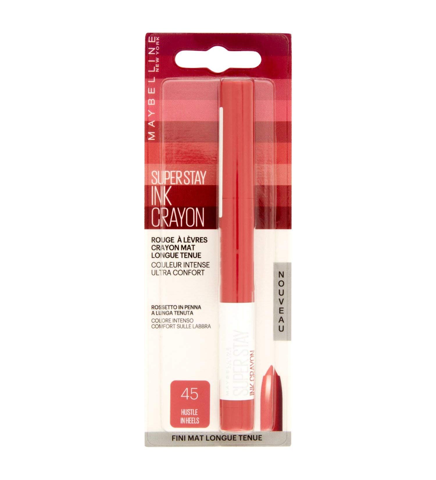 Buy Maybelline Superstay Ink Lipstick - Hustle In Heels (45) | Long-lasting Vibrant Color | International Shipping Available - Buy Online on GoSupps.com