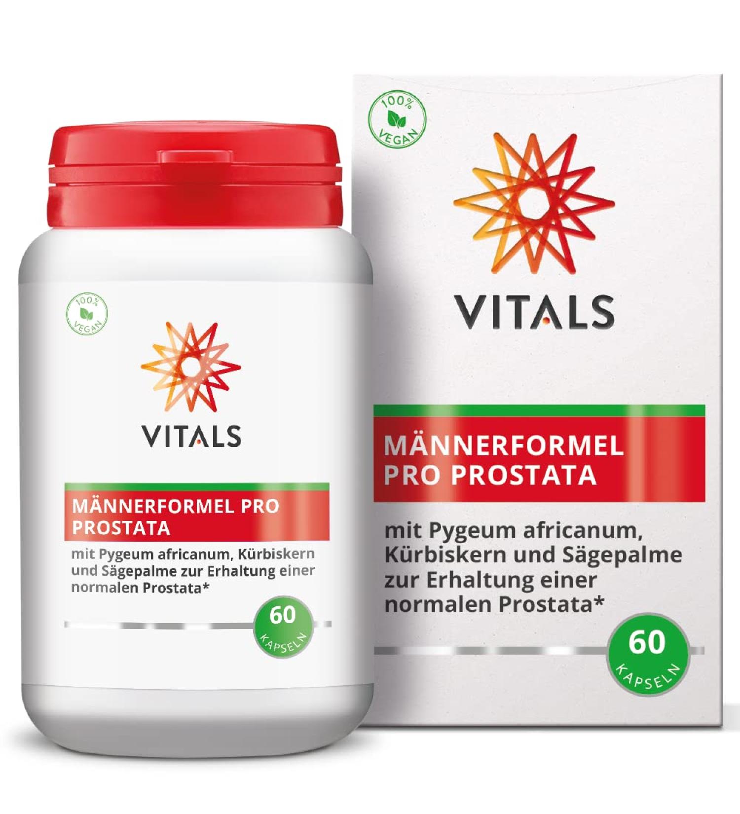 Vitals Men's Prostate Formula - 60 Capsules with Pygeum Pumpkin Seeds & Saw Palmetto | Optimal Support for Prostate Health - Buy Online on GoSupps.com