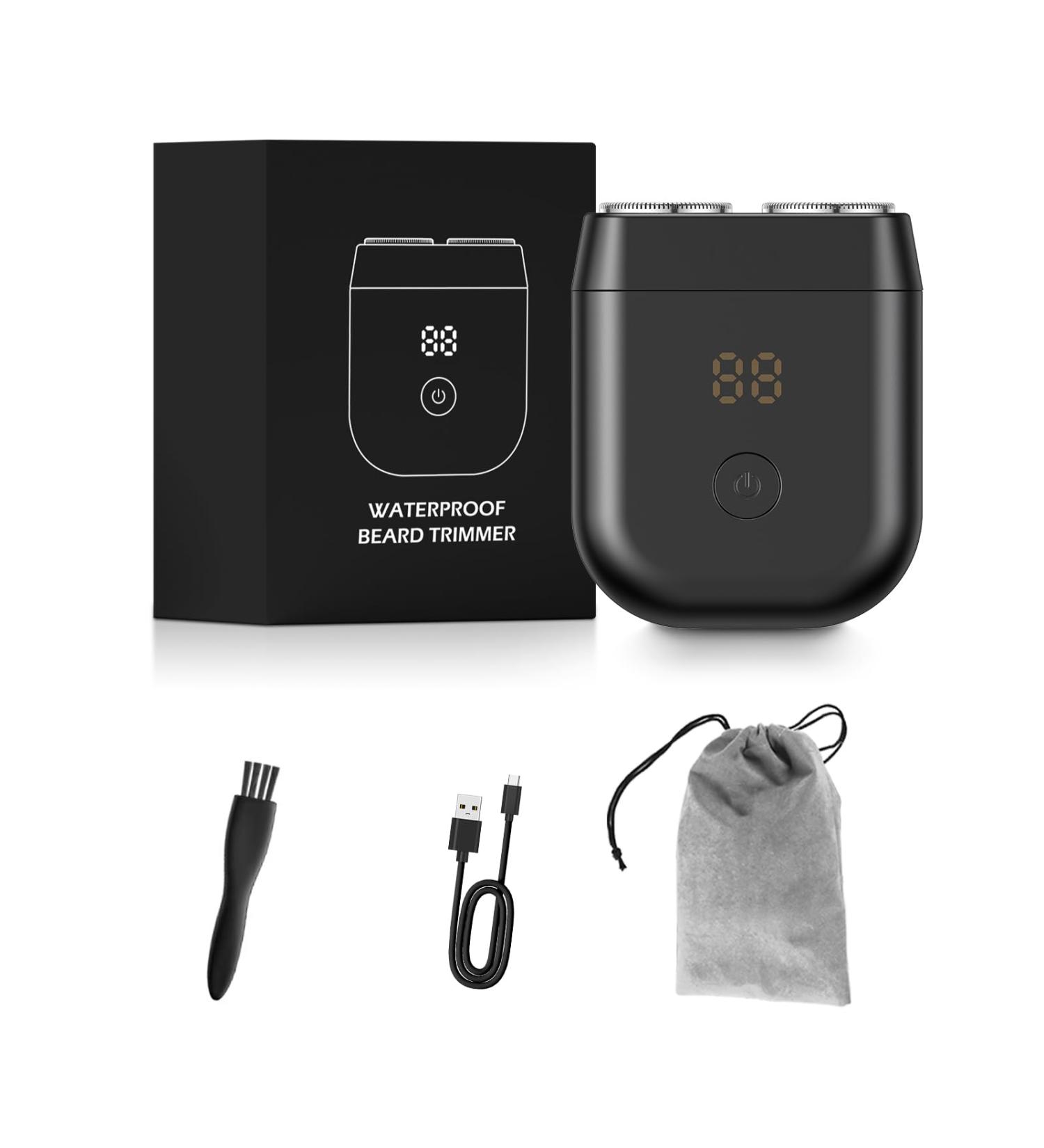 Electric Razor for Men Type-C Rechargeable Mini Electric beard Shaver with LCD Display Cordless Mens Rotary Razor IPX7 Waterproof Wet and Dry Shaver for Home and Travel use Easy to Clean & Carry - Buy Online on GoSupps.com